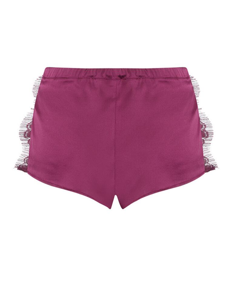 The Sakura range at Coco De Mer creates stunning lingerie pieces, crafted from shimmering French lace on a bed of rich silk, for truly sensual and soft wear. Delicate floral scalloped lace at the hips adds a feminine and luxurious touch to this simple style short. To take your sleepwear to another level, these short are not only glamorous but have comfortable features, such as an elasticated waist and open gusset.  Soft and sensual design Shimmering rich silk Floral lace at hips Elastic waistband Open gusset Full rear coverage Composition: 30% Silk &pipe; 30% Polyamide &pipe; 30% Viscose &pipe; 10% Elastane Listed in UK sizes  48470-88035-1172757 SAK-021-04 Short