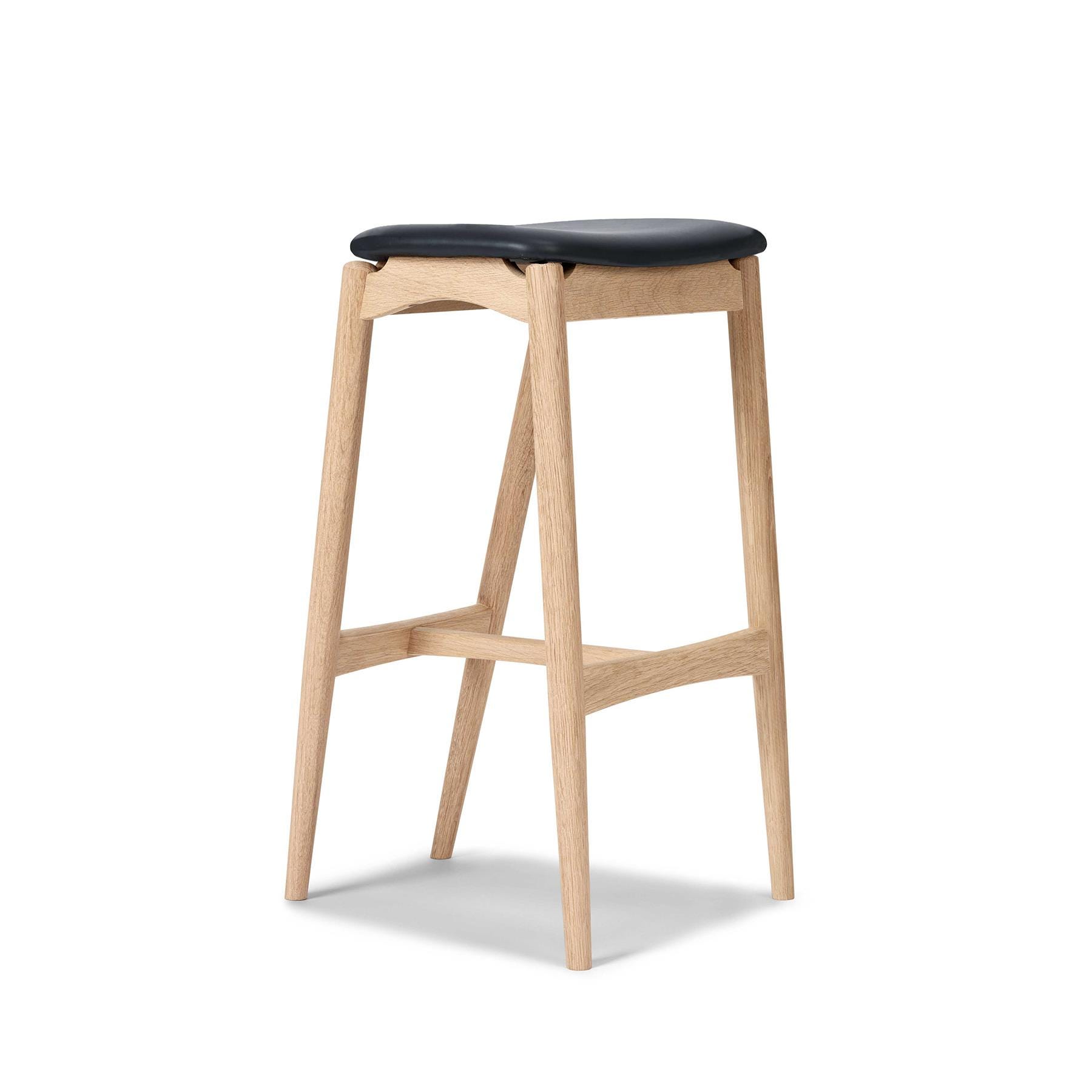 Sibast No 7 Stool Without Back High Bar Stool White Oil Oak Dunes Anthracite 21003 Light Wood Designer Furniture From Holloways Of Ludlow