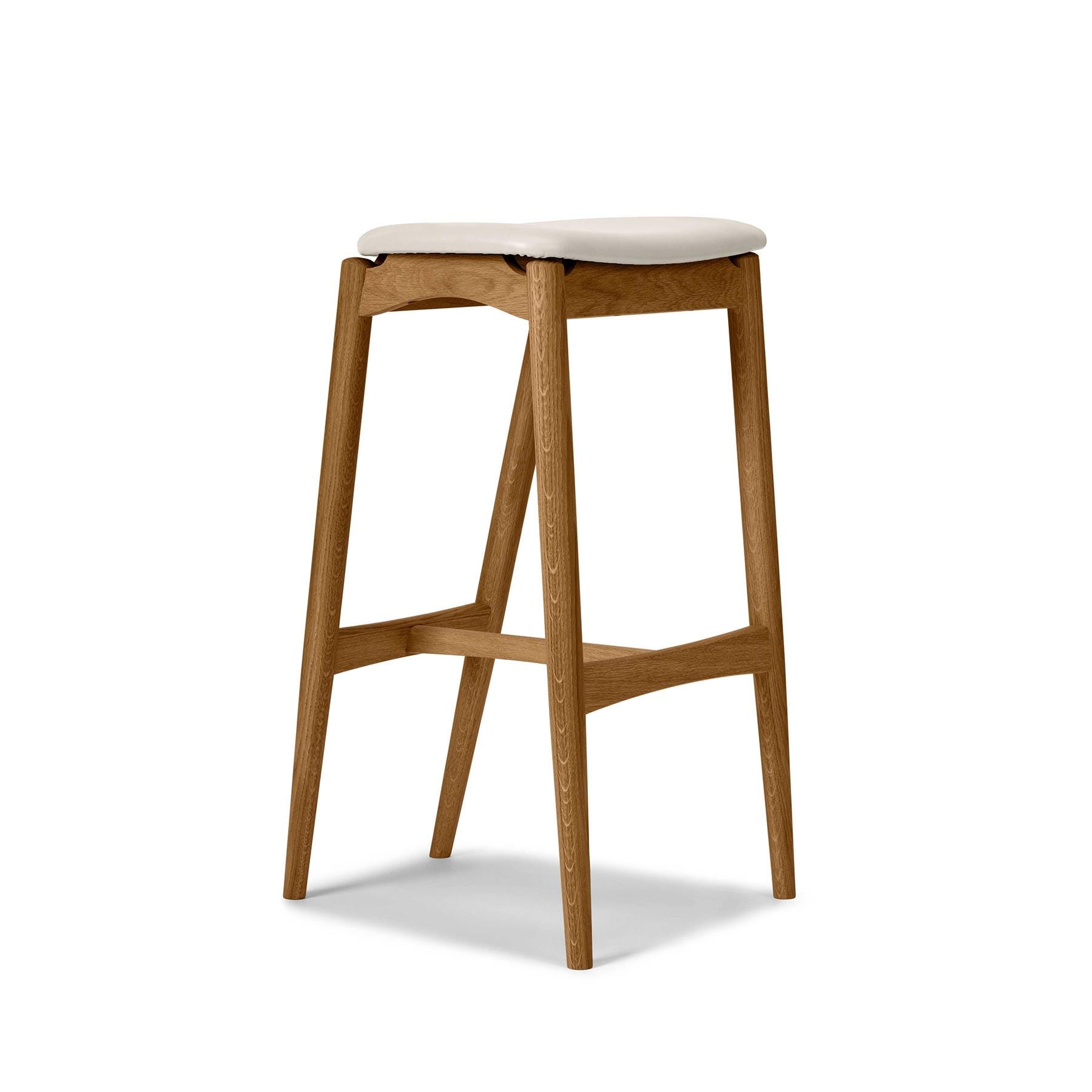 Sibast No 7 Stool Without Back Kitchen Counter Stool Natural Oil Oak Silk Light Grey 238 Light Wood Designer Furniture From Holloways Of Ludlow