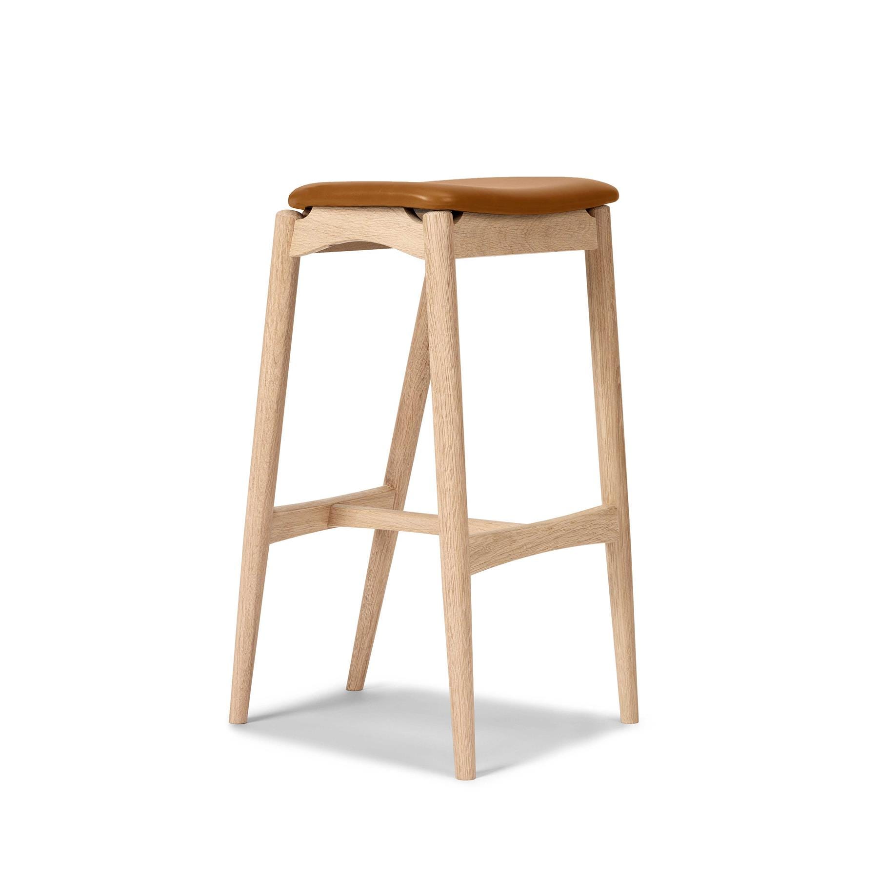 Sibast No 7 Stool Without Back Kitchen Counter Stool White Oil Oak Dunes Cognac 21000 Light Wood Designer Furniture From Holloways Of Ludlow