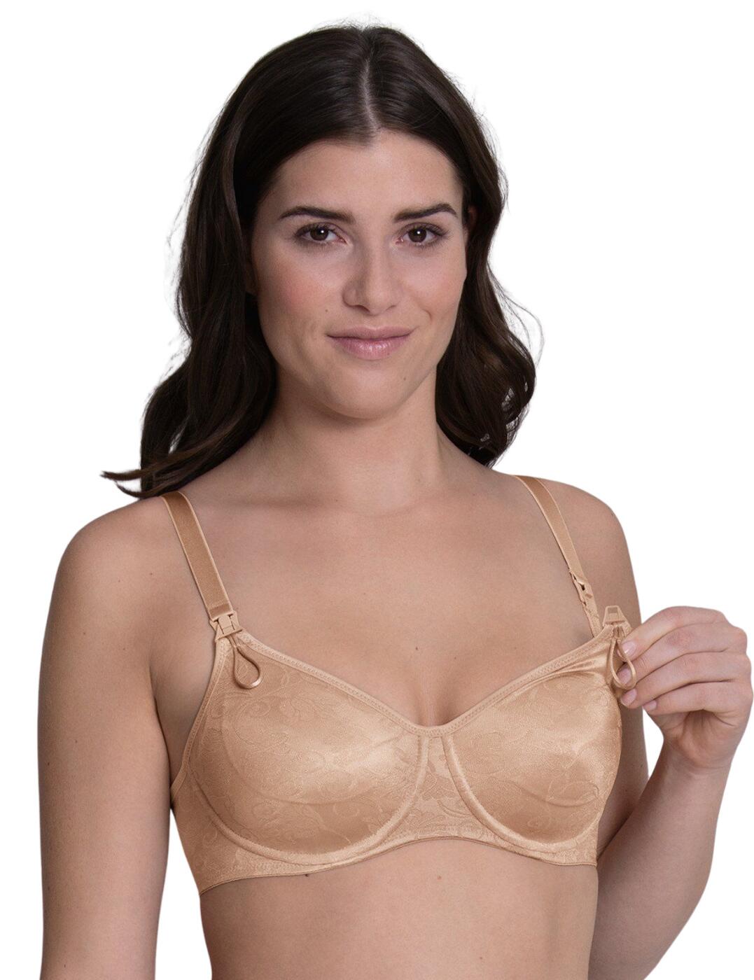 This Anita nursing bra is not only practical but also stylish. A gorgeous jacquard pattern across the cups adds flair. The supportive straps and underwire will support you and give you an uplifting shape, while the seamless cups will give you a rounded curve. As a nursing bra, the bra is designed to be quick and easy to gain access via a KwikKlip system.  Stylish nursing bra Underwired Microfiber material Non-padded Soft seamless lined cups KwikKlip system Adjustable straps Hook & eye back fastening Composition - 80% Nylon &pipe; 20% Elastane  Listed in UK sizes  51124-92433-1212924 5035 Underwired Nursing Bra