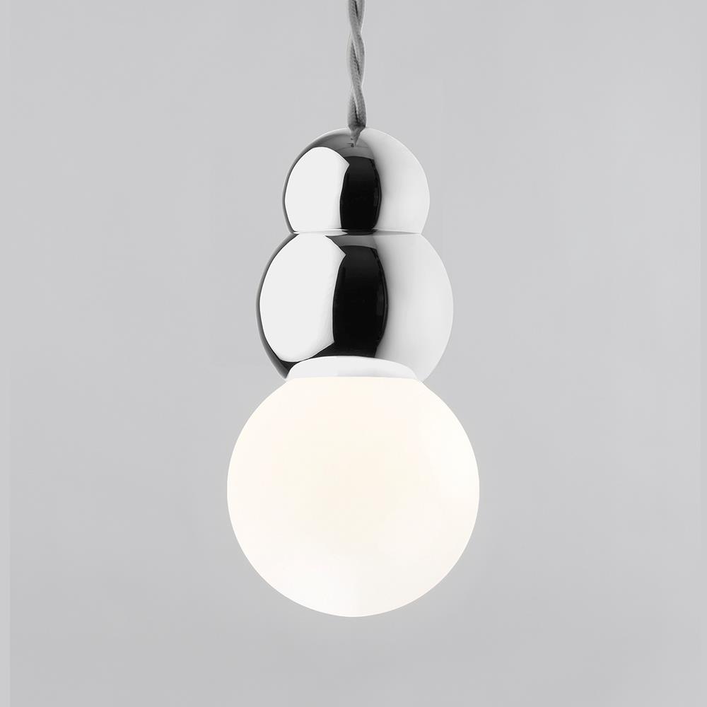 Michael Anastassiades Ball Pendant Flex Large Polished Nickel Black Designer Pendant Lighting