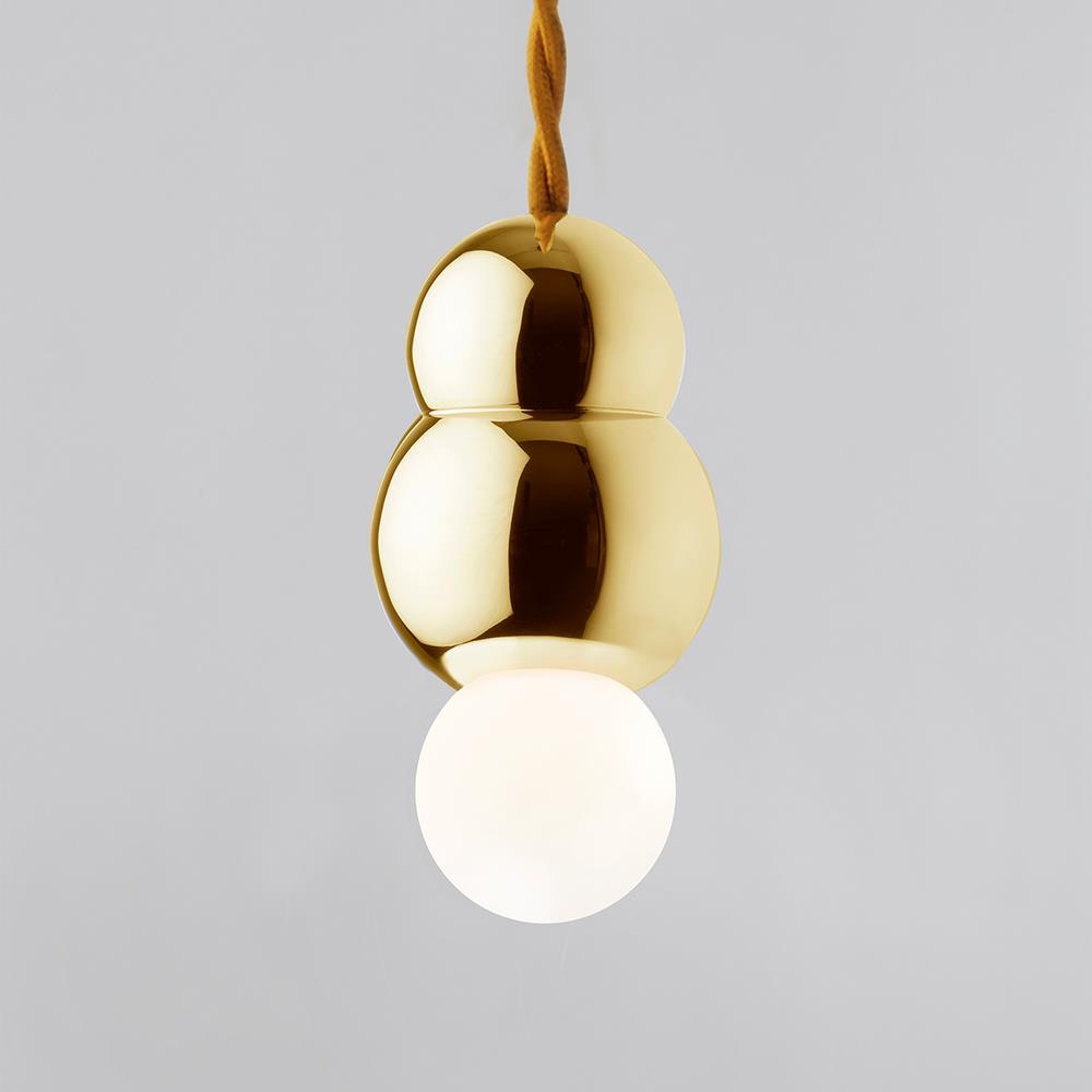 Michael Anastassiades Ball Pendant Flex Small Polished Brass Brassgold Designer Pendant Lighting