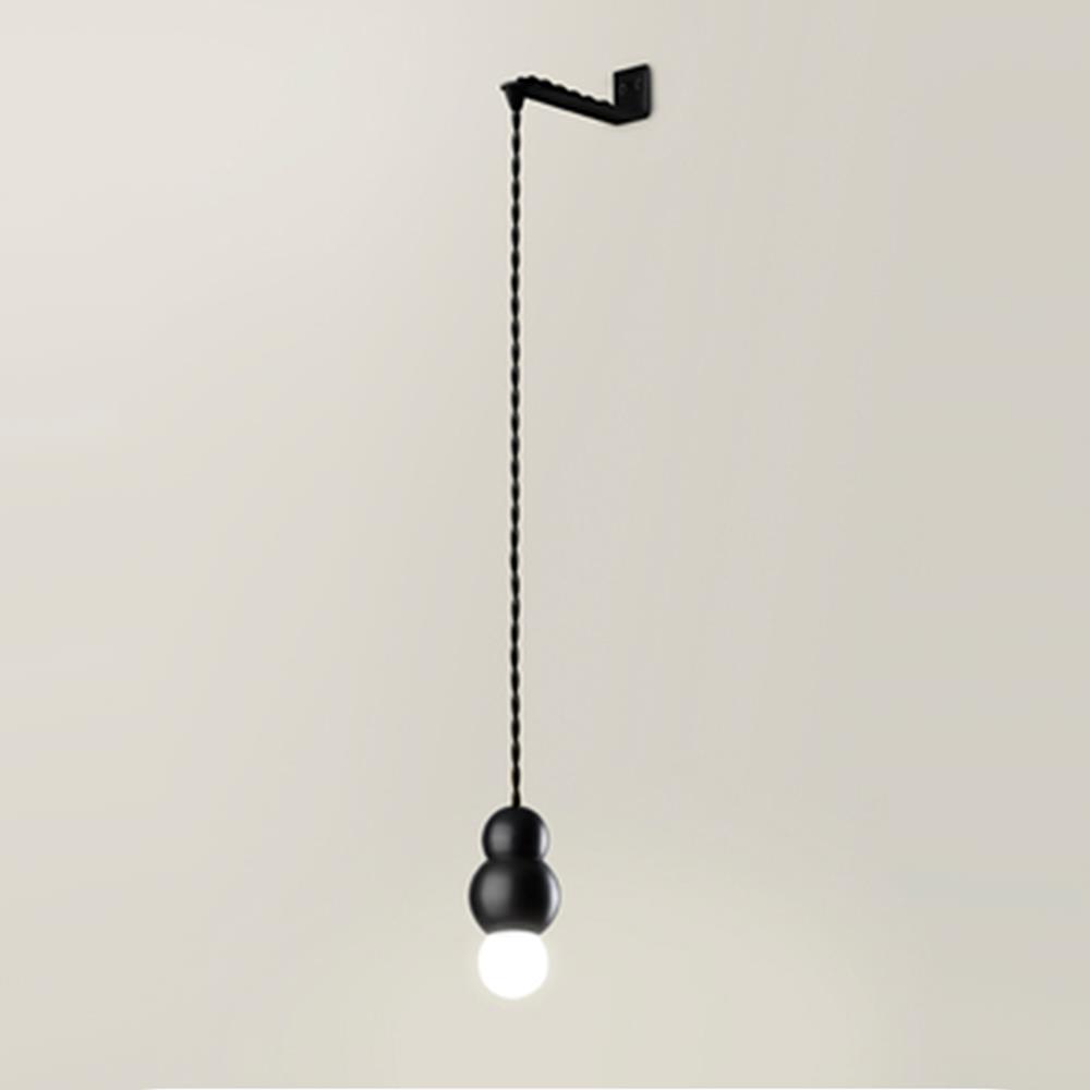 Ball Wall Light With Bracket Black Patinated Brass Large