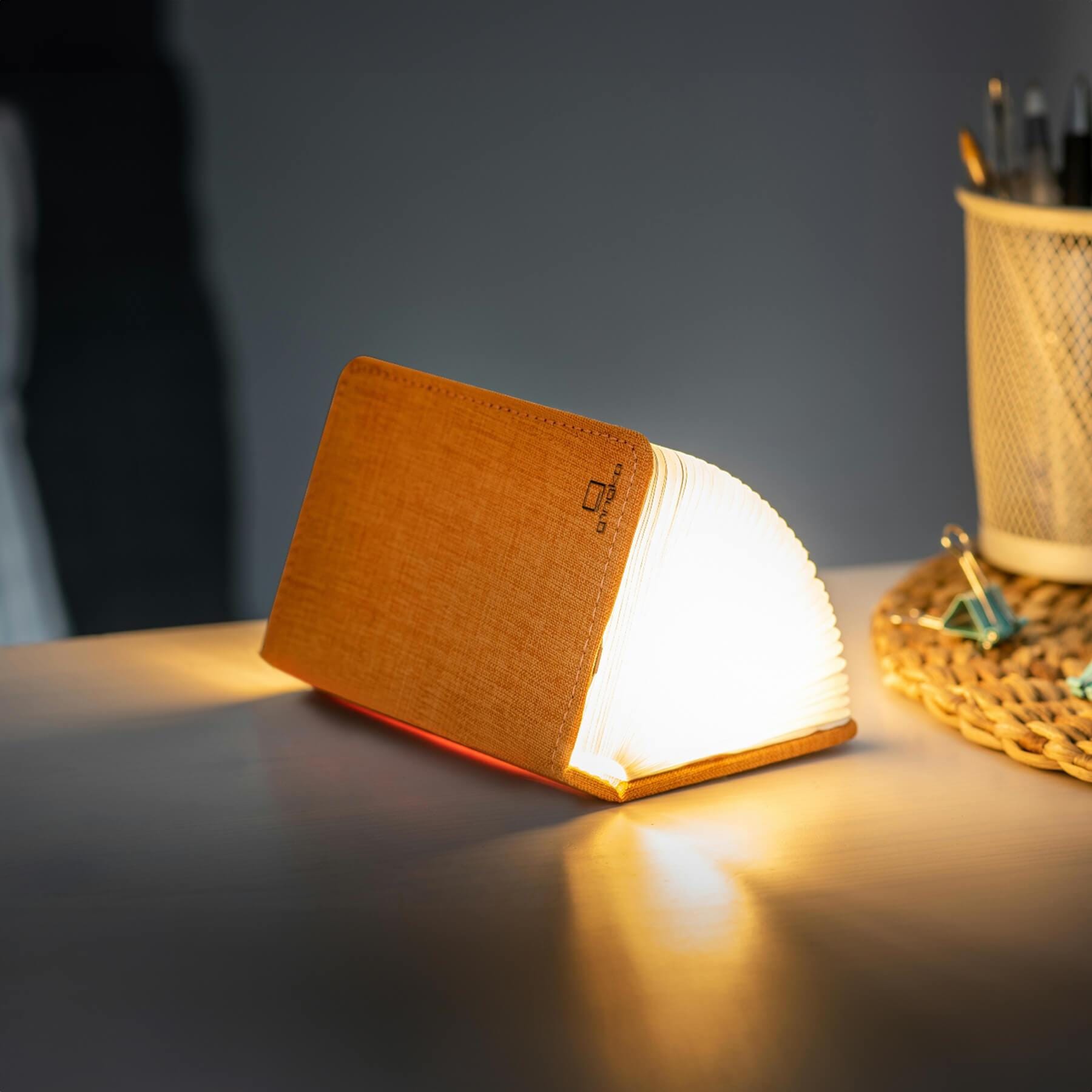 Smart Book Table Lamp Mini Harmony Orange Designer Lighting From Holloways Of Ludlow
