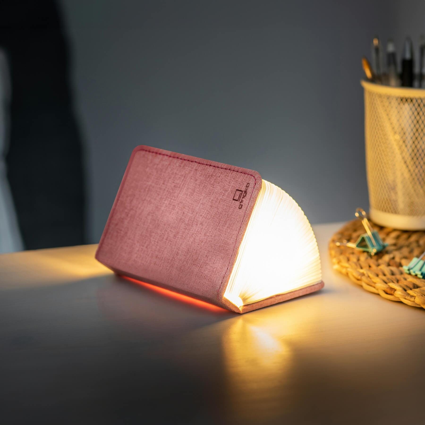 Smart Book Table Lamp Mini Blush Pink Designer Lighting From Holloways Of Ludlow