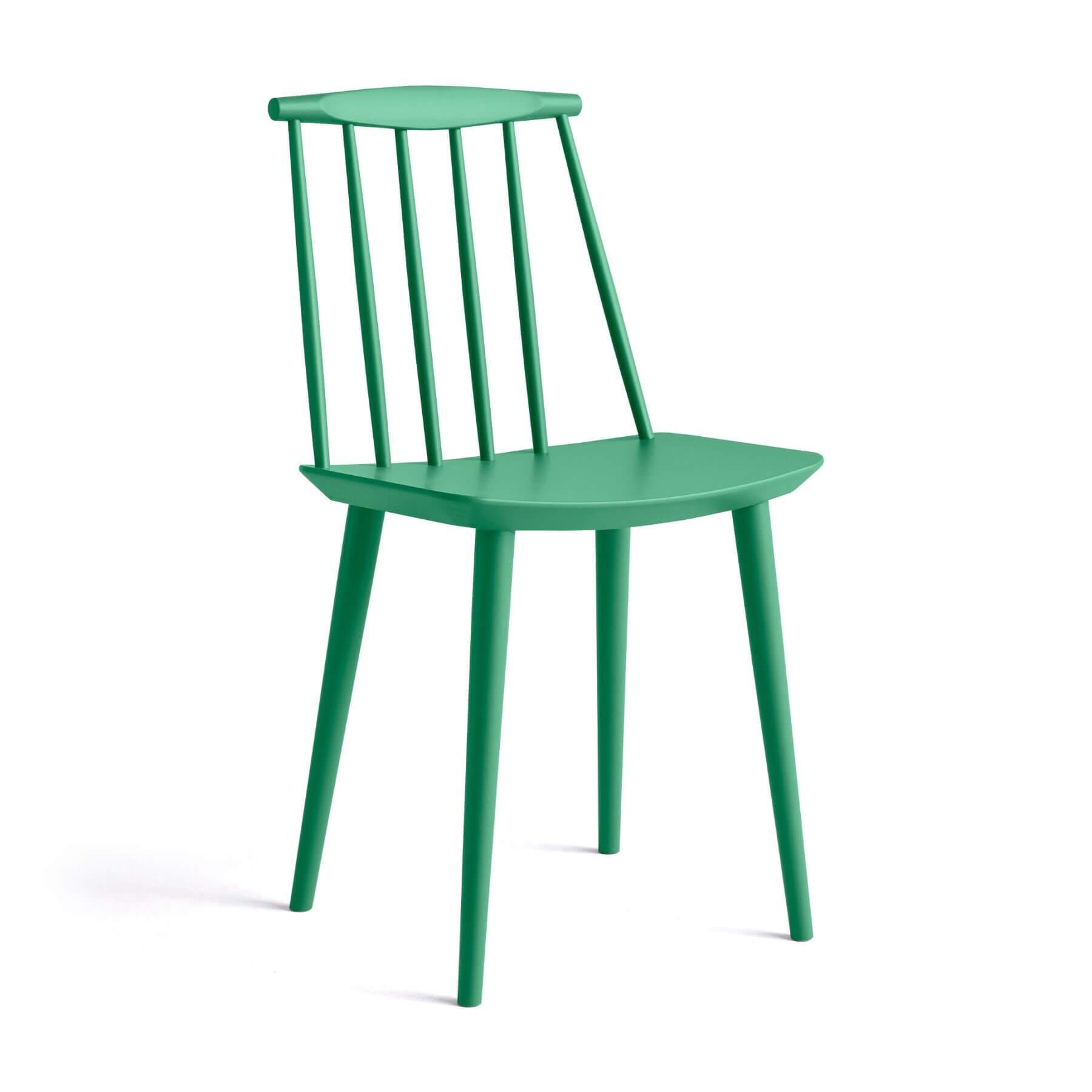 Hay Jseries 77 Dining Chair Beech Lacquered Jade Green Felt Gliders Designer Furniture From Holloways Of Ludlow