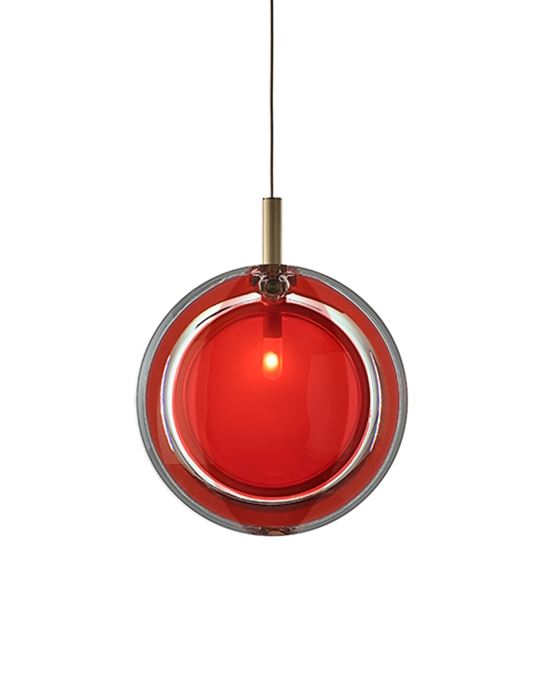 Bomma Lens Pendant Red Designer Pendant Lighting