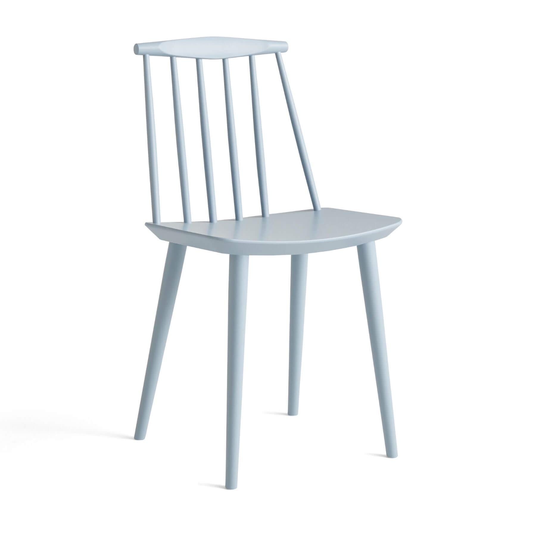 Hay Jseries 77 Dining Chair Beech Lacquered Slate Blue Felt Gliders Designer Furniture From Holloways Of Ludlow
