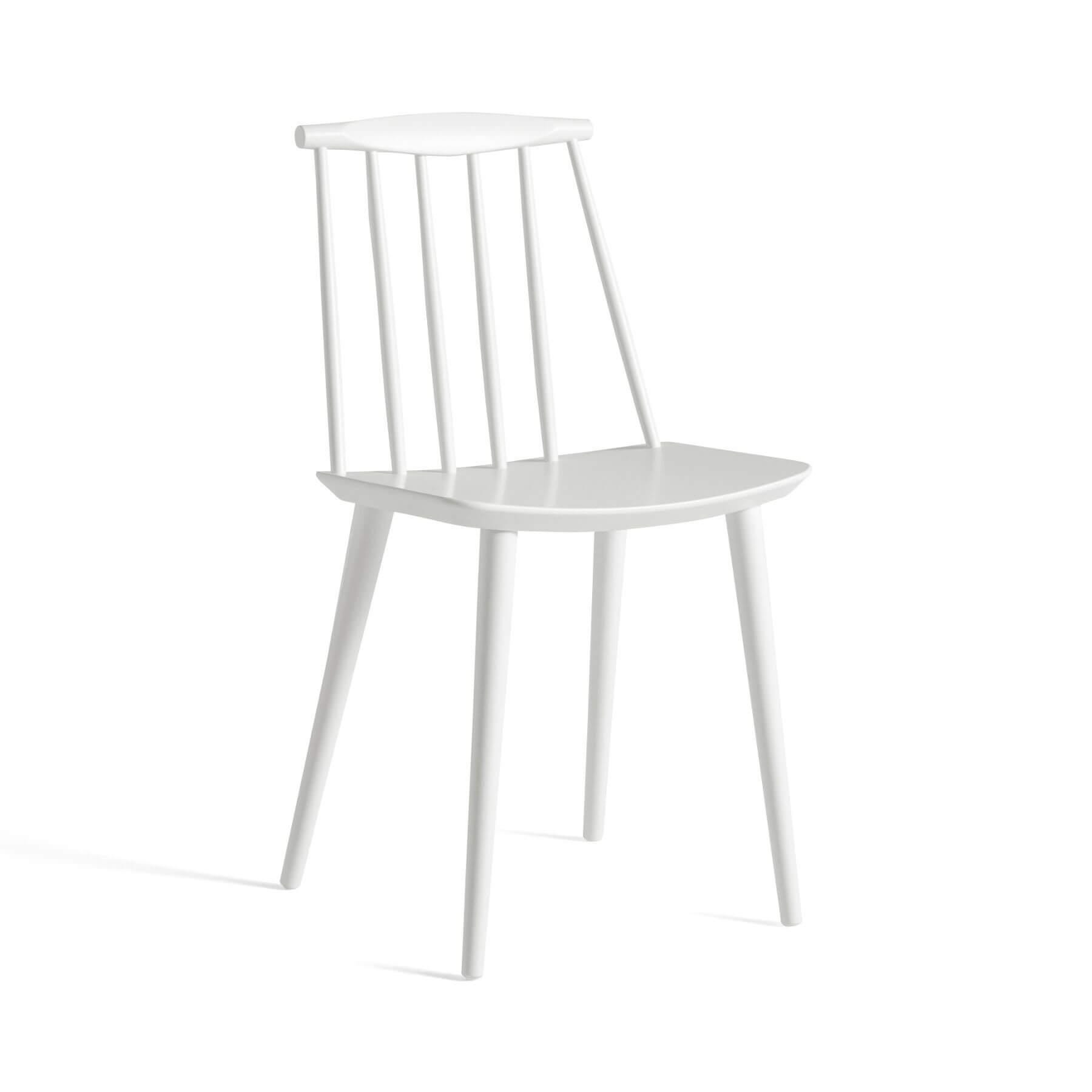 Hay Jseries 77 Dining Chair Beech Lacquered White Felt Gliders Designer Furniture From Holloways Of Ludlow