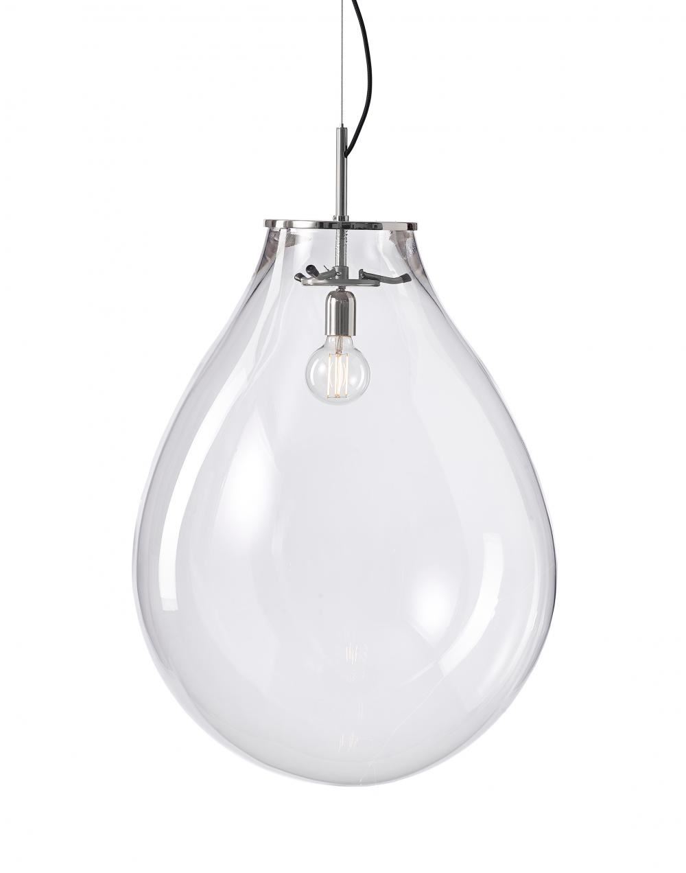 Bomma Tim Pendant Large Nickel Fittings Clear Designer Pendant Lighting