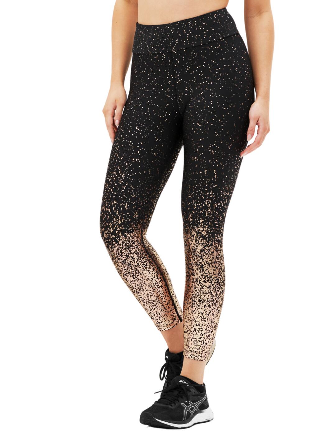 These trendy sports leggings from the Energy range at Pour Moi are well worth breaking out a sweat. The design is simple and smooth for an easy wear when exercising, with a high rise waist and a 7/8 length leg. These leggings are embellished with a metallic paint-style print which really adds a trendy vibe. There is a zip pocket at the back to hold the essentials. These leggings are perfect for running, spinning, HIIT and more.  Trendy and comfortable design High rise waist 7/8 length leg Metallic print Zip pocket at back Composition: 78% Polyamide &pipe; 22% Elastane Listed in UK sizes  51159-92352-1248900 97114 Print Leggings