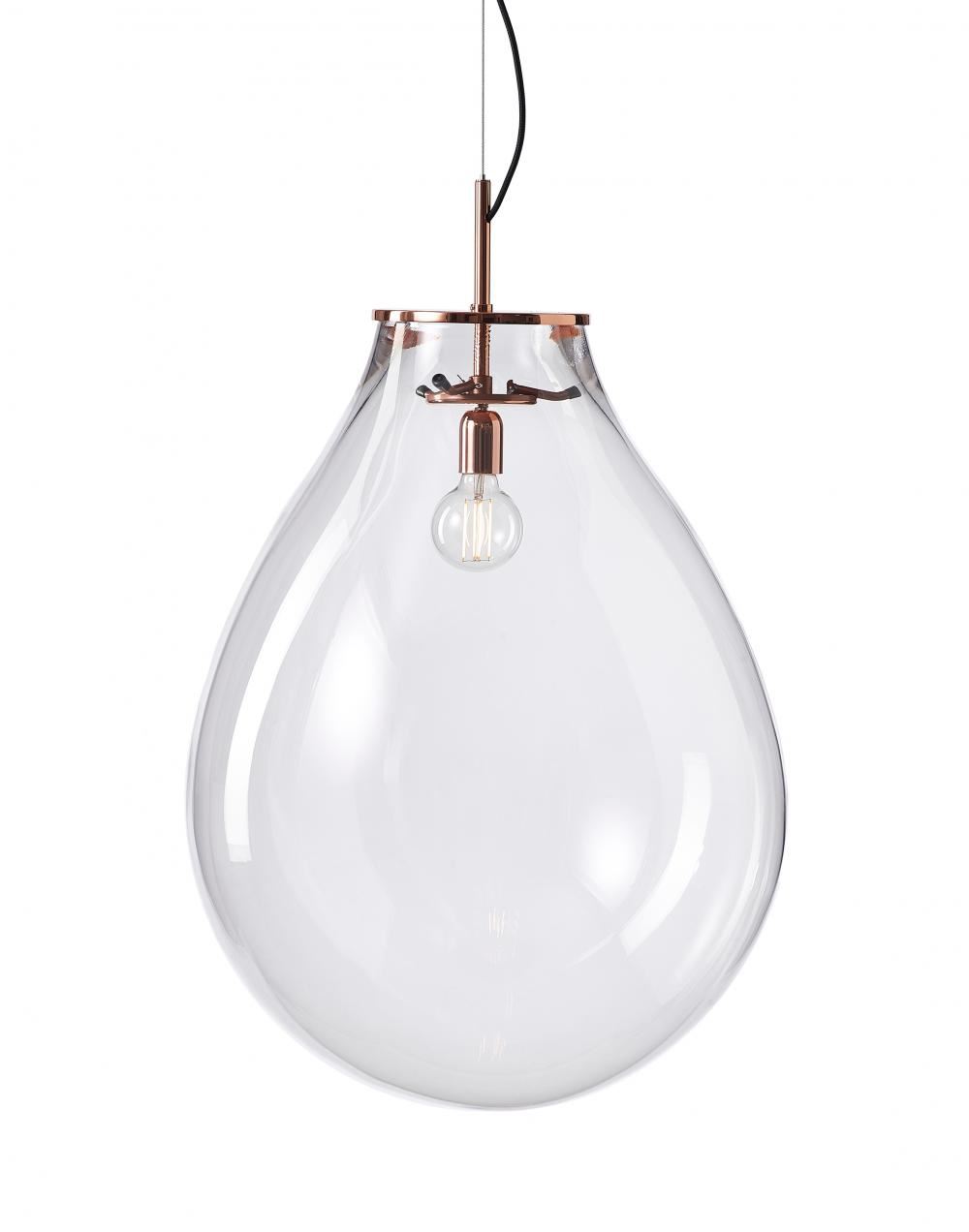 Bomma Tim Pendant Large Copper Fittings Clear Designer Pendant Lighting