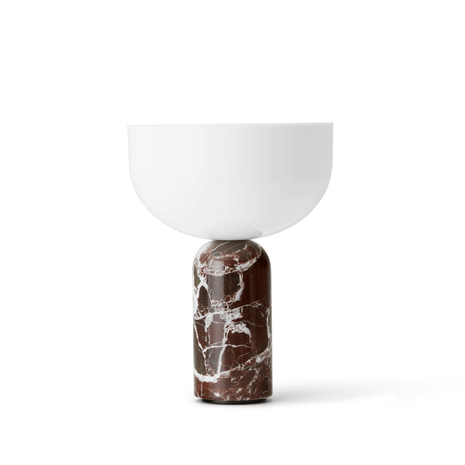New Works Kizu Portable Table Lamp Rosso Levanto Marble