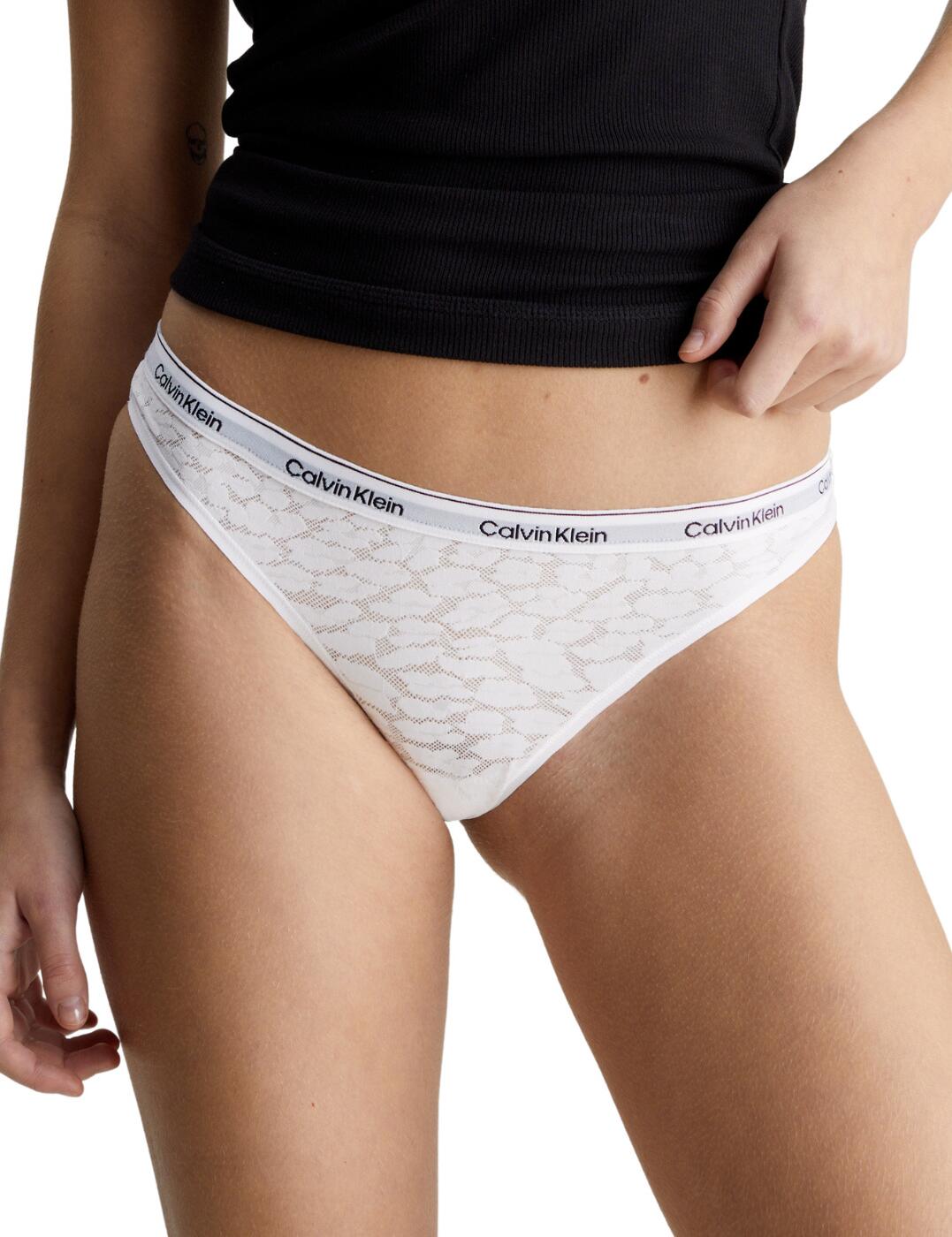 For a delightful marriage of comfort and style, opt for the Calvin Klein Brazilian brief 3 Pack. This collection features a trio of Brazilian briefs, each boasting a charming semi-sheer lace design for a subtle touch of allure. The iconic Calvin Klein elasticated waistband not only ensures an impeccable fit but also adds an element of designer appeal, keeping the briefs securely in place throughout the day. Crafted with a low-rise fit with cheeky rear coverage, these briefs accentuate your curves, offering a flattering look for any occasion. Whether for daily wear or special moments, these Brazilian briefs blend practicality with elegance, making them an exquisite addition to your lingerie wardrobe.