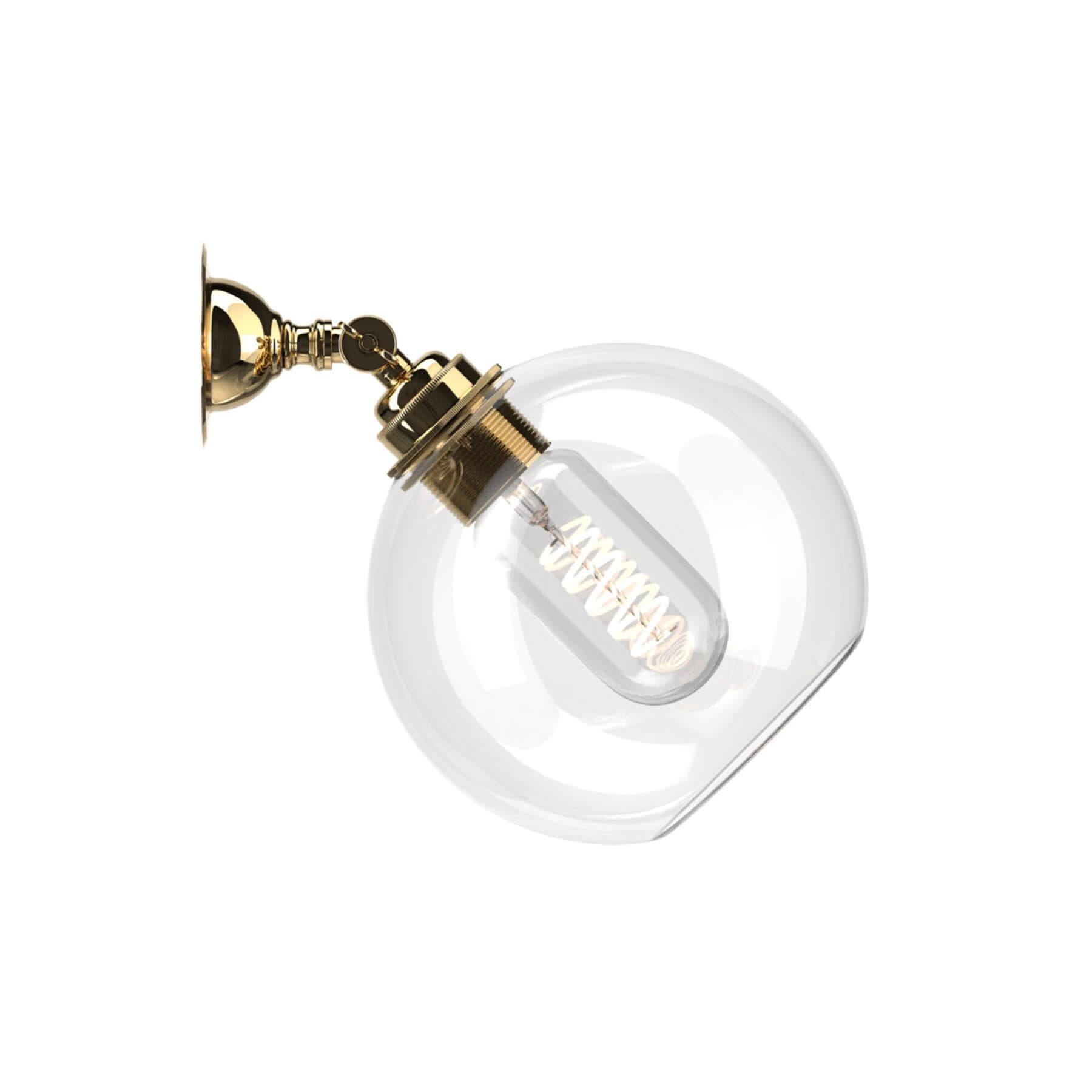 Fritz Fryer Hereford Adjustable Spotlight Clear Polished Brass Wall Lighting Clear