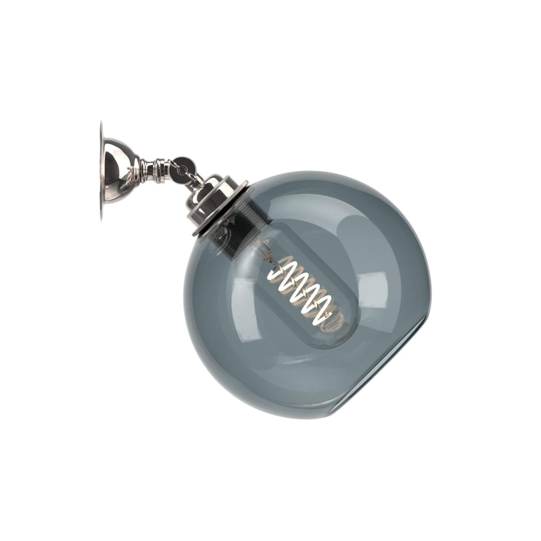 Fritz Fryer Hereford Adjustable Spotlight Smoked Polished Nickel Wall Lighting Grey