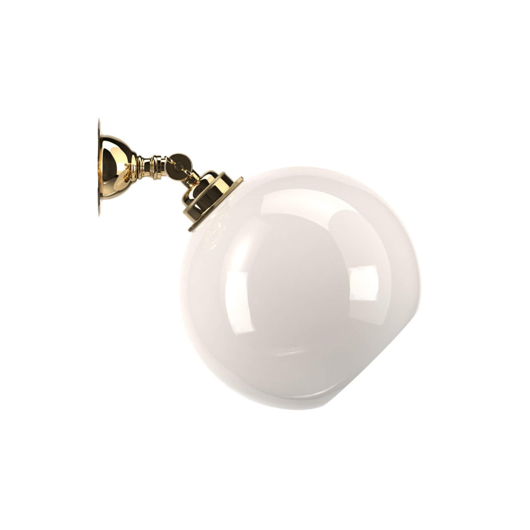 Fritz Fryer Hereford Adjustable Spotlight White Polished Brass Wall Lighting White