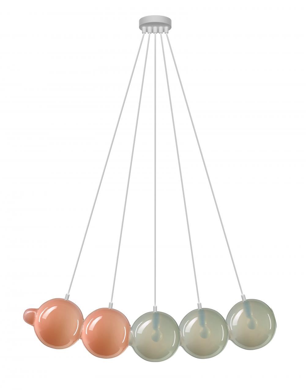 Pendulum Pendant 5 Pink Light Grey