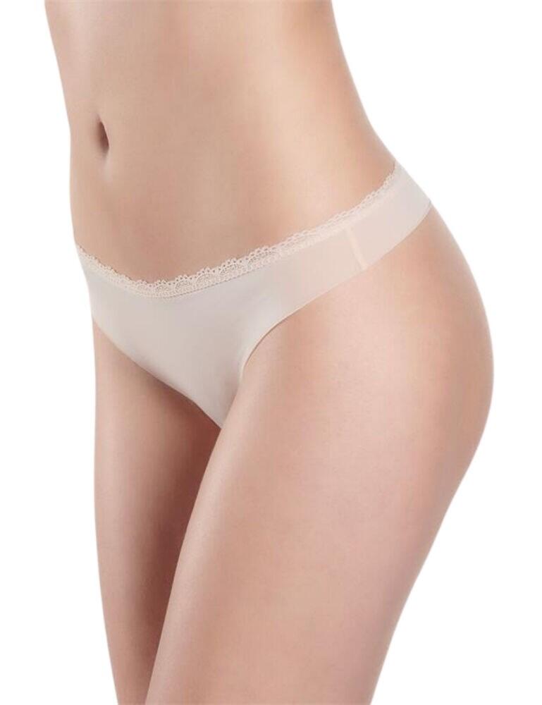 The Lysessence collection adds a touch of French elegance to your everyday underwear. The tanga briefs minimalist design has minimal coverage and a high cut leg. Lace edging creates a simple feminine look whilst the clean-cut microfibre knit allows for a smooth fabric and invisibility under clothes. Complete the look with matching items available from the Lysessence range by Aubade.  Microfibre knit that reduces invisibility High cut and low coverage Lace edging Composition: Seat: 100% Cotton Composition: Knit: 75% Polyamide &pipe; 25% Elastane  Listed in UK sizes  48664-88388-1171488 NK26 Tanga Brief