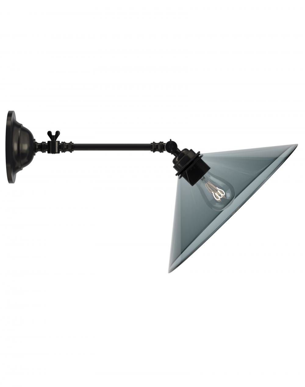 Fritz Fryer Hay Adjustable Reading Light Smoked Bronze Wall Lighting Grey