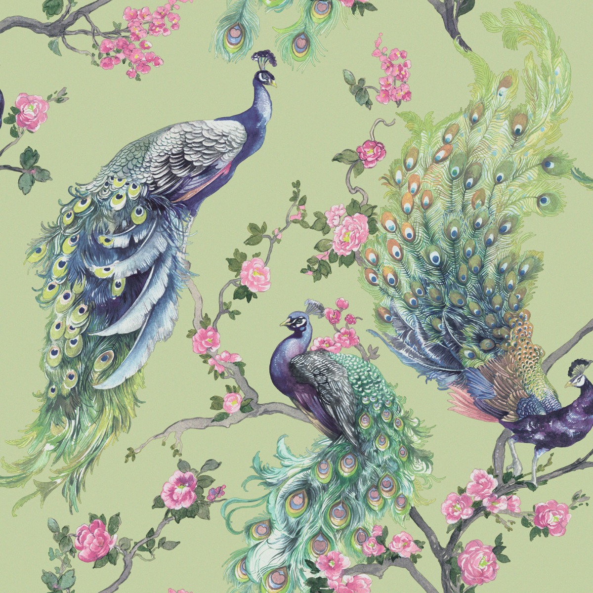 Holden Decor Menali Green Wallpaper 10m x 53cm, Green