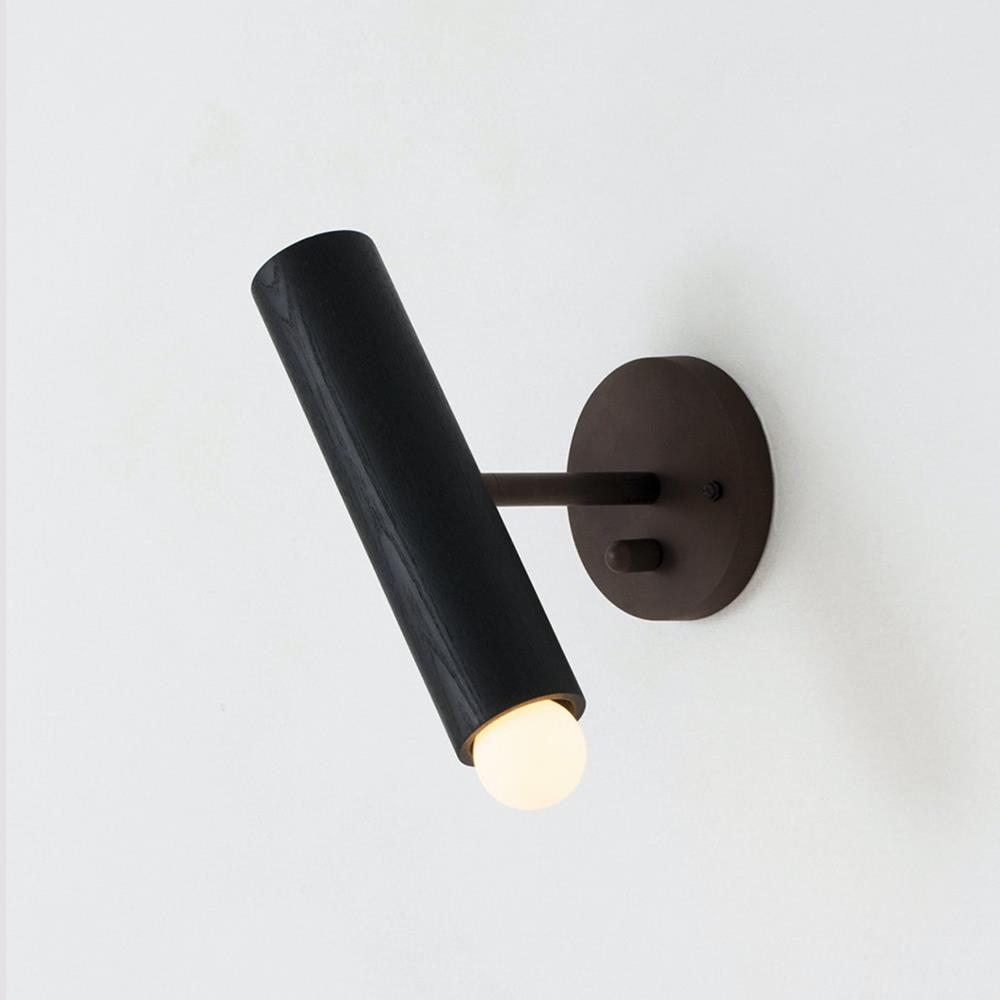 Workstead Lodge Extension Sconce Oxidized Ash Wall Lighting Light Wood