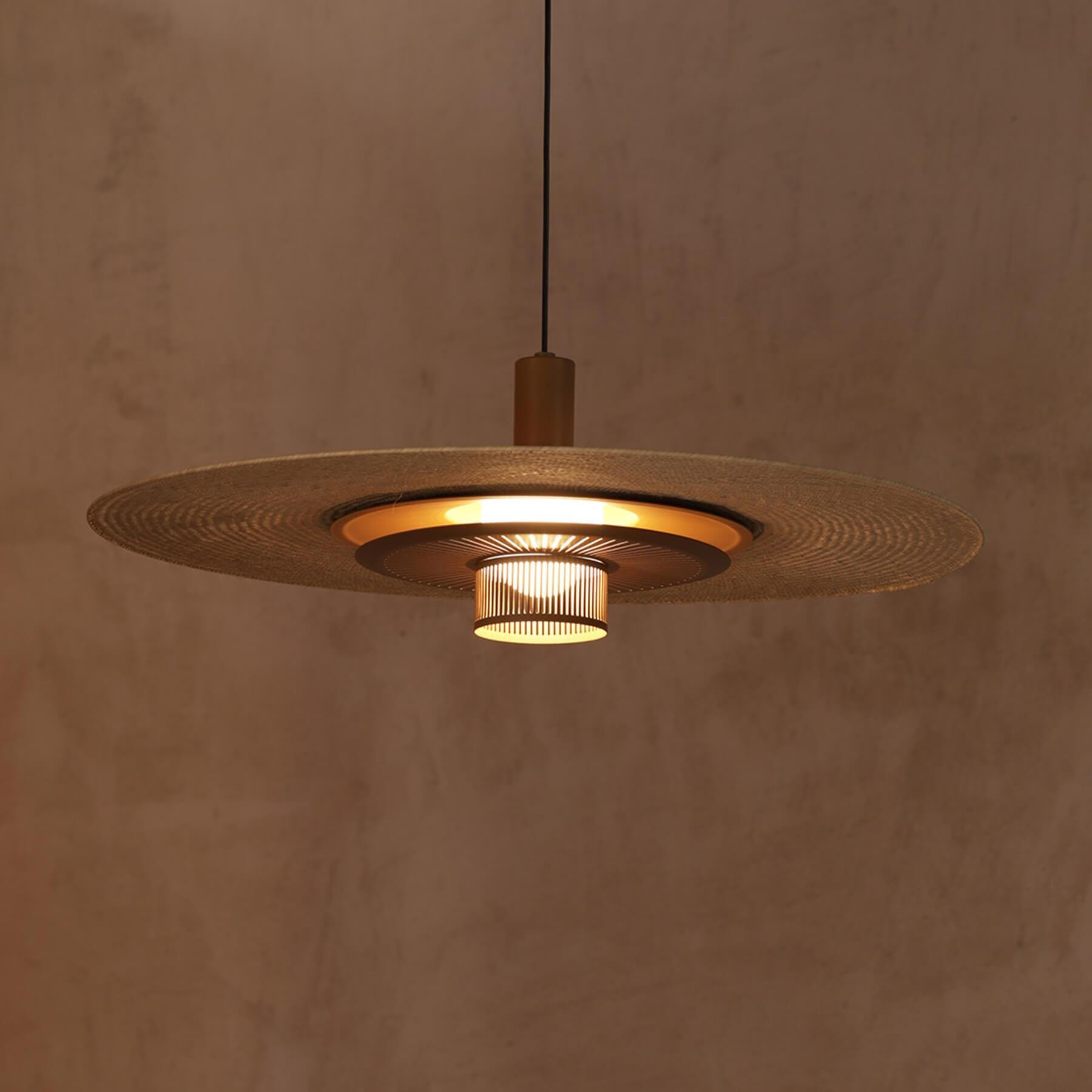 David Pompa Palma Pendant Beige Ochre Cream Designer Pendant Lighting