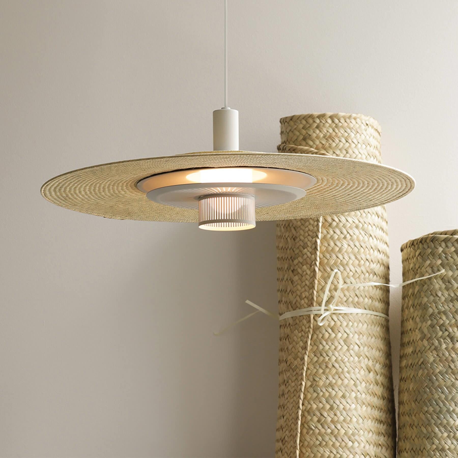 David Pompa Palma Pendant Beige Warm Grey Cream Designer Pendant Lighting