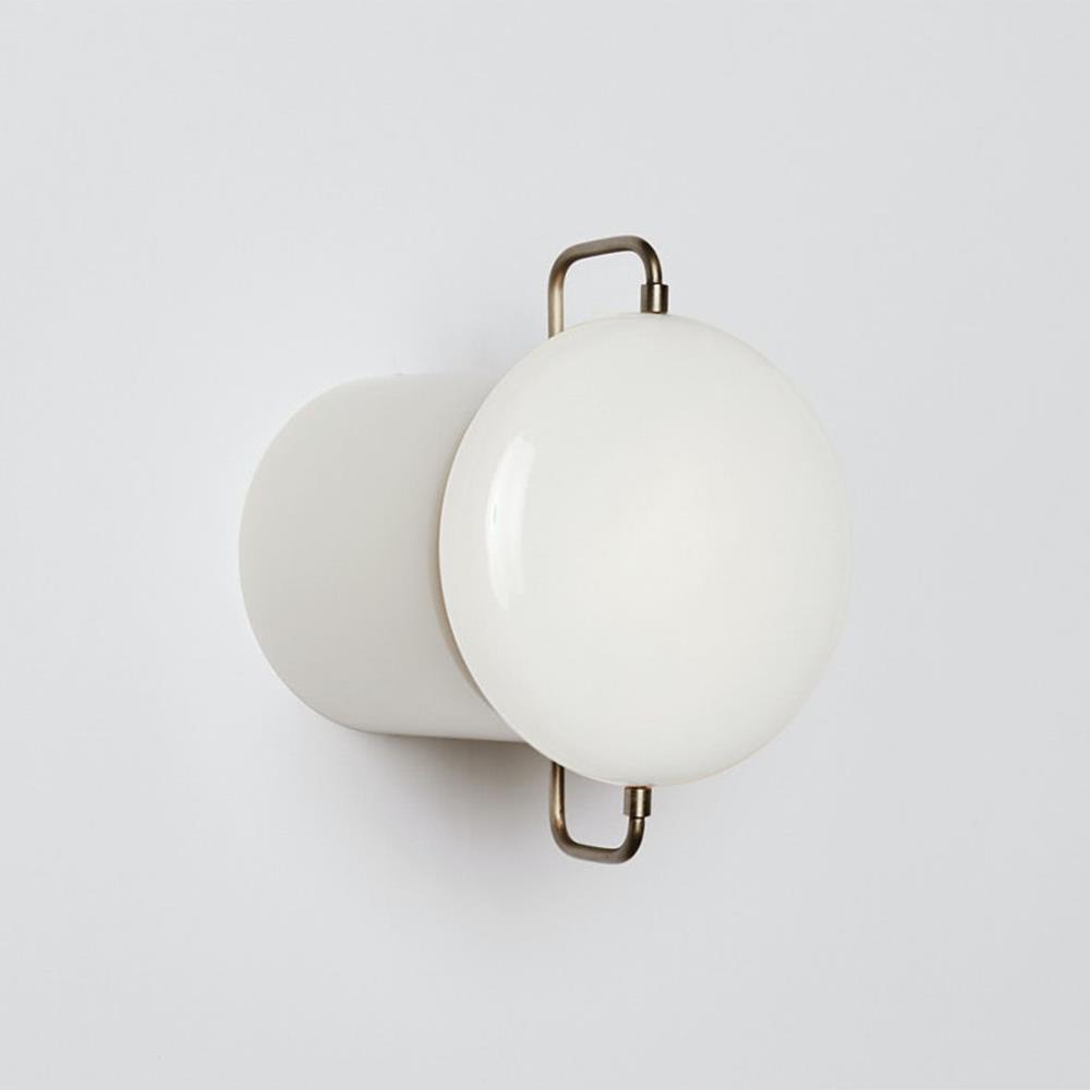 Park Flush Mount Wall Light White Enamel