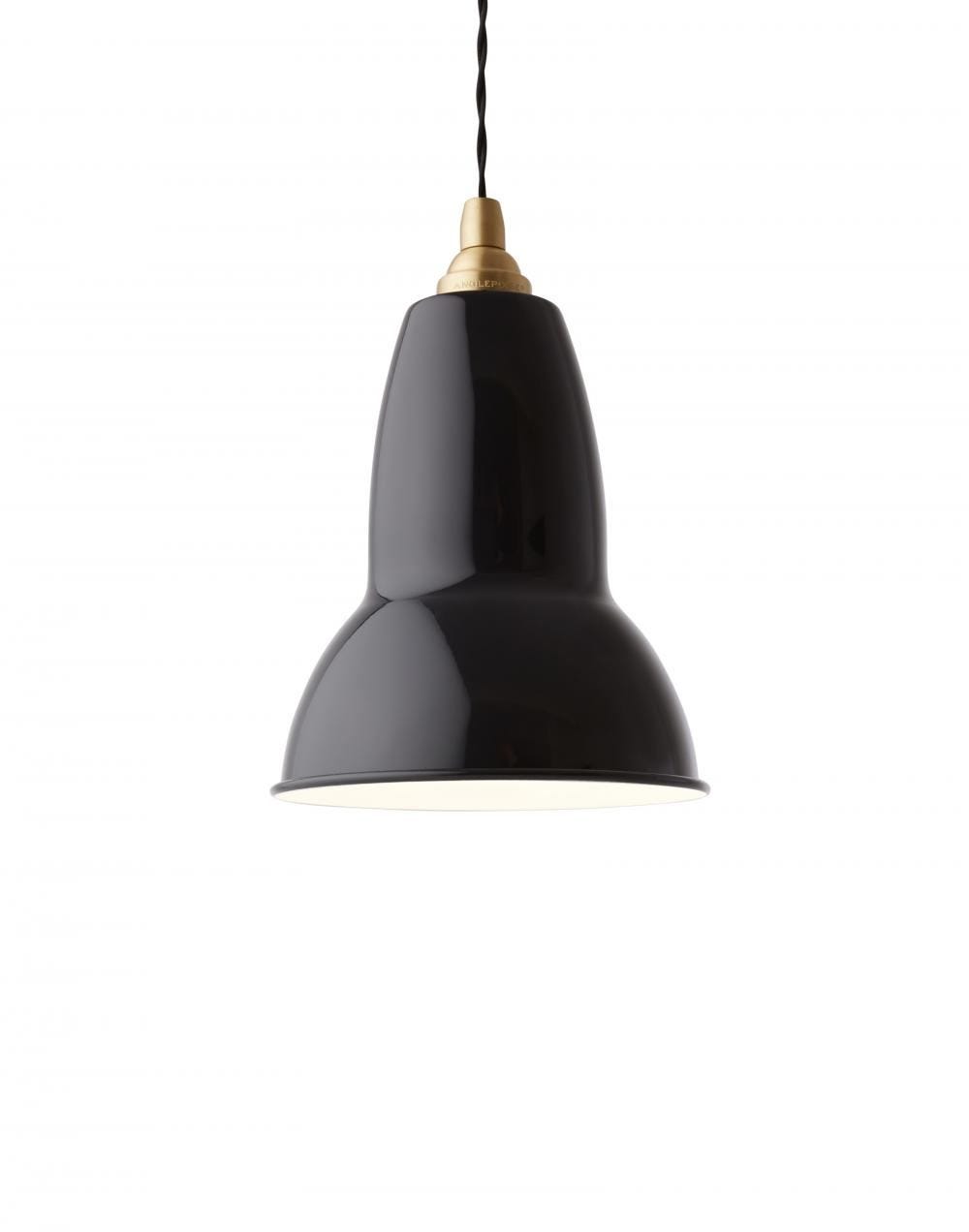 Outlet Anglepoise Original 1227 Pendant Original Slate Grey Brass Detail Black Designer Pendant Lighting