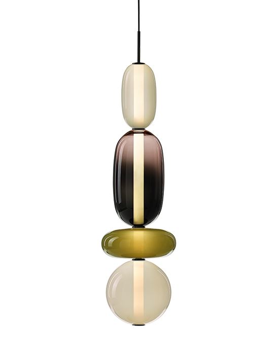 Bomma Pebbles Pendant Large Configuration 2 Multi Designer Pendant Lighting