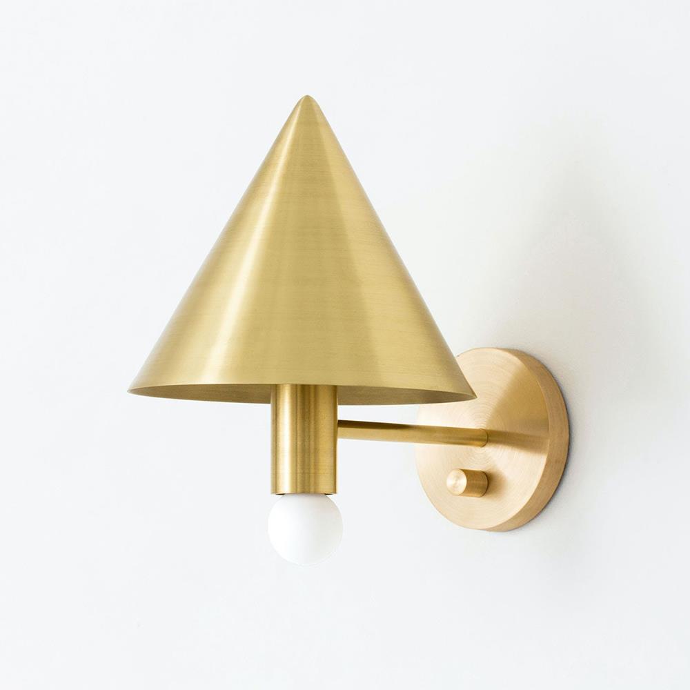 Workstead Canopy Wall Sconce Brass Wall Lighting Brassgold