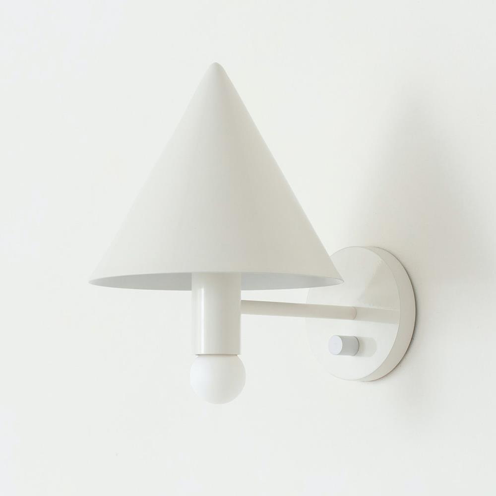 Workstead Canopy Wall Sconce White Enamel Wall Lighting