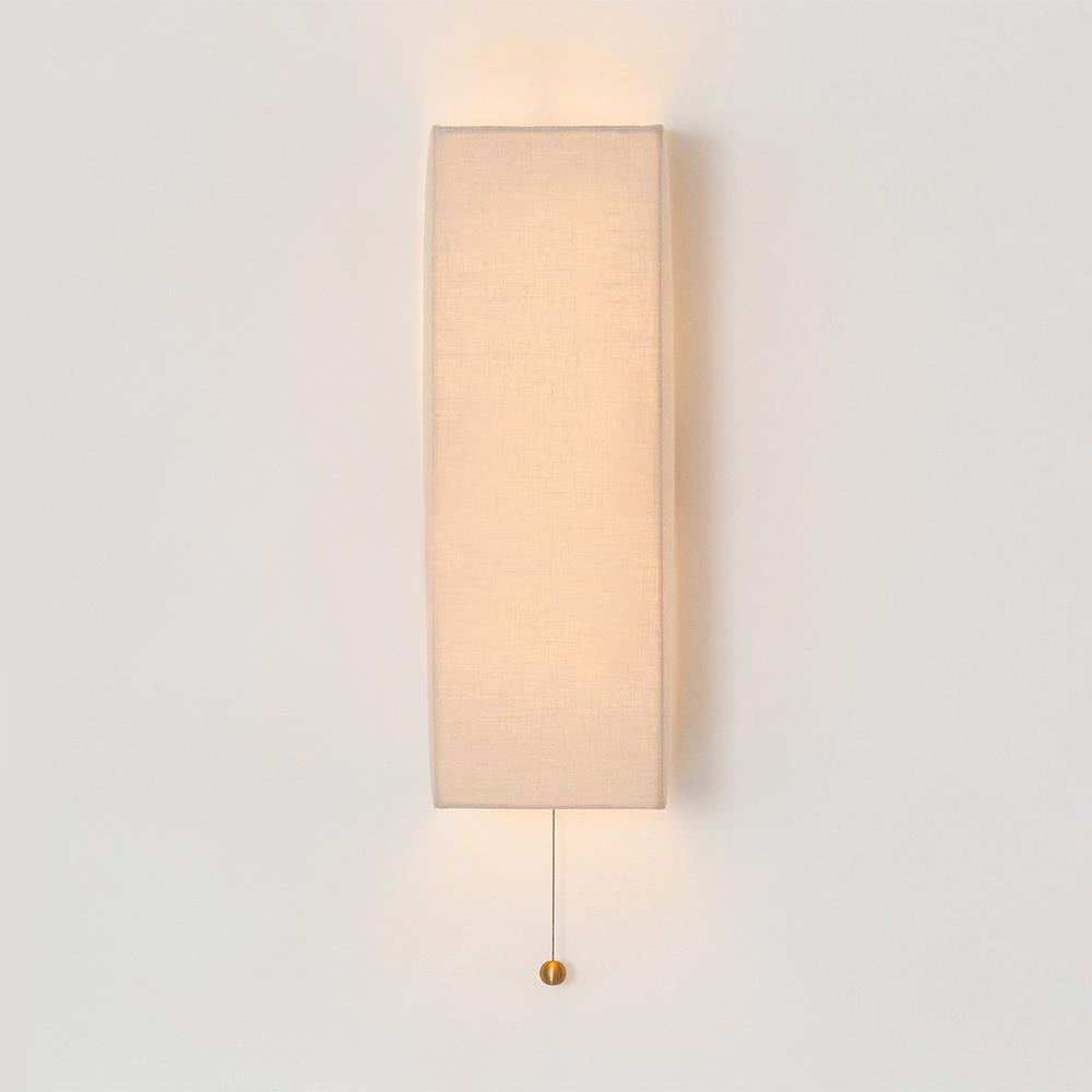 Shaded Wall Light Block Natural Linen