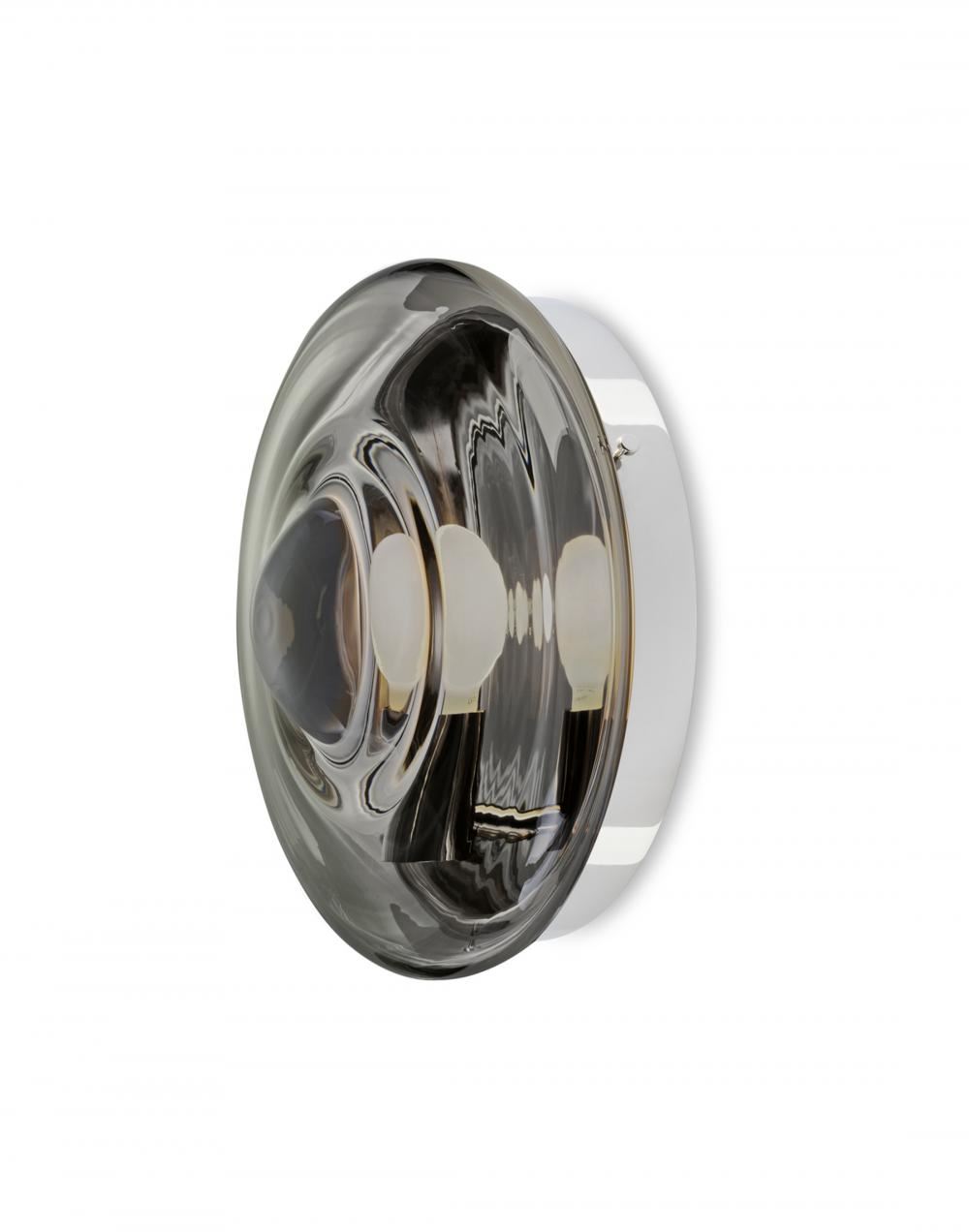 Orbital Wall Light Mercury Black Polished Nickel