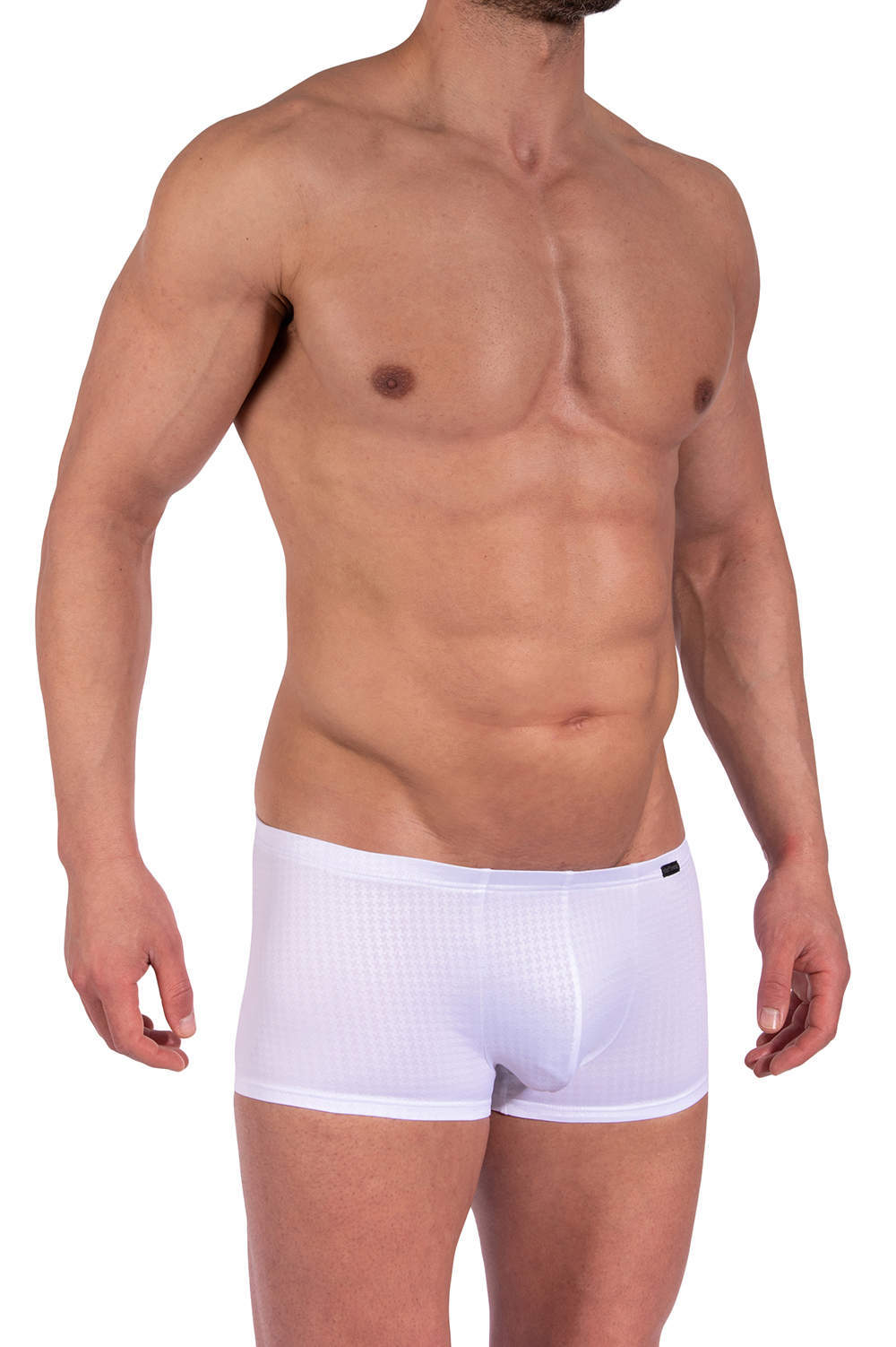 Shop chic Olaf Benz RED 2359 Mini Pant men’s underwear trunks in matt sheen dogtooth. Sleek male boxer brief shorts from a top designer brand. Buy now