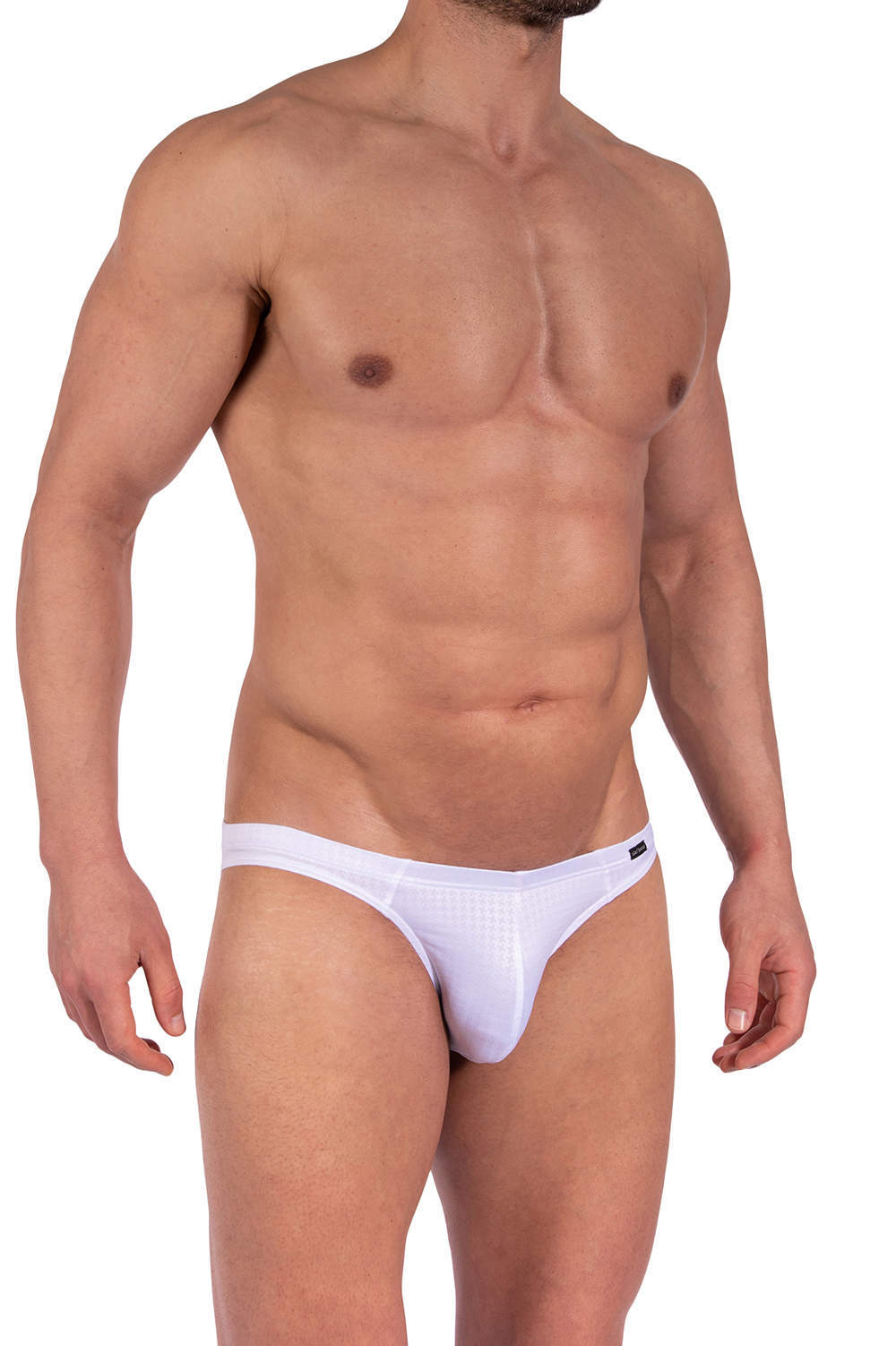 Olaf Benz RED 2359 Brazil Brief men’s underwear bikini slips are chic sleek in matt-sheen dogtooth. Shop tiny sleek luxury micros – more online at DGU
