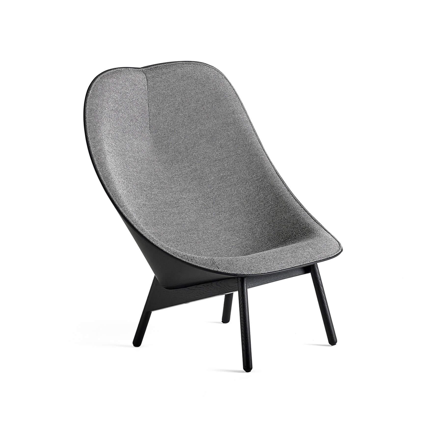 Hay Uchiwa Lounge Chair Standard Hallingdal 166 Sierra Si1001 Black Oak Base No Ottoman Grey Designer Furniture From Holloways Of Ludlow
