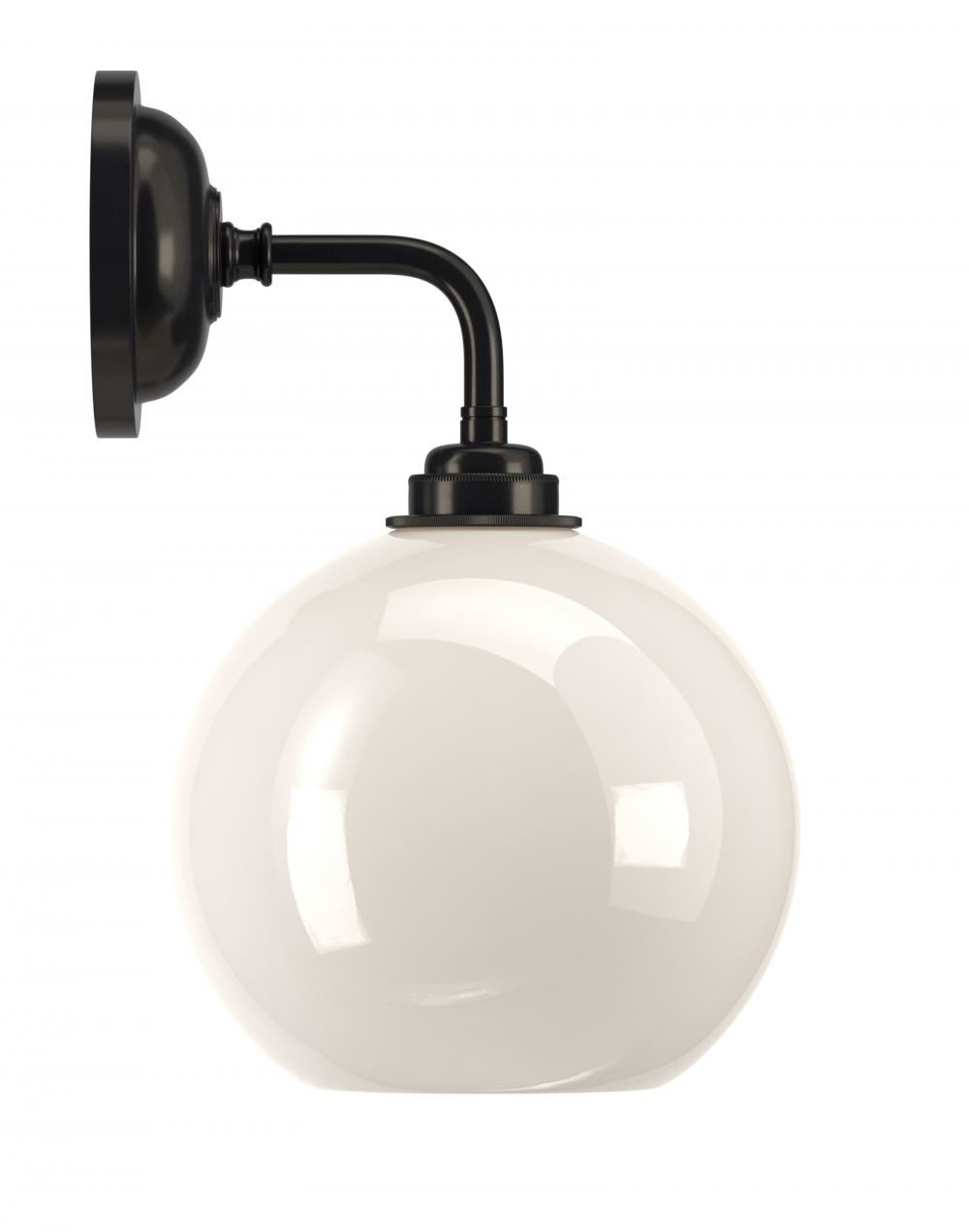 Hereford Globe Wall Light White Bronze