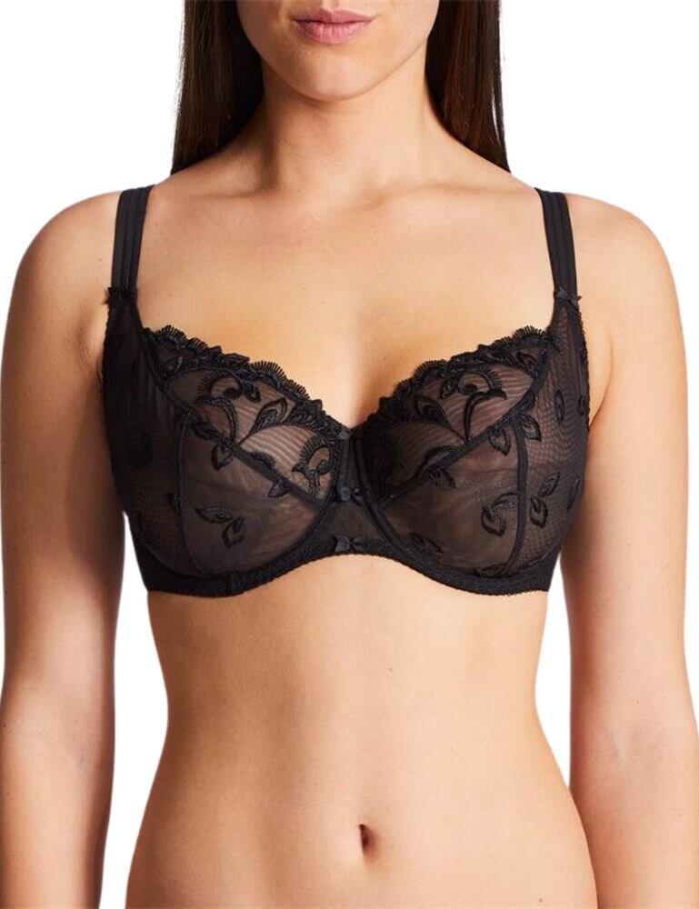 The Au Bal De Flore collection blends floral lace into everyday wear with Aubades recognisable French style. This comfort full-cup bra is designed especially for larger bust sizes offering support without compromising on style. Underwiring combined with the 3-section cup made from floral embroidered tulle creates a seductive style that is supportive for daily wear. The soft-touch elastic lace and adjustable straps allow for a unique fit for the utmost comfort. Matching items available from Au Bal De Flore range from Aubade to complete your look.  Feminine floral lace Tulle fabric for a seductive style Full cup style Underwired and 3-section cup design for support Adjustable straps for individual fit Composition: 78% Polyamide &pipe; 22% Elastane Listed in UK sizes  48702-88397-1171544 OF13 Full Cup Bra