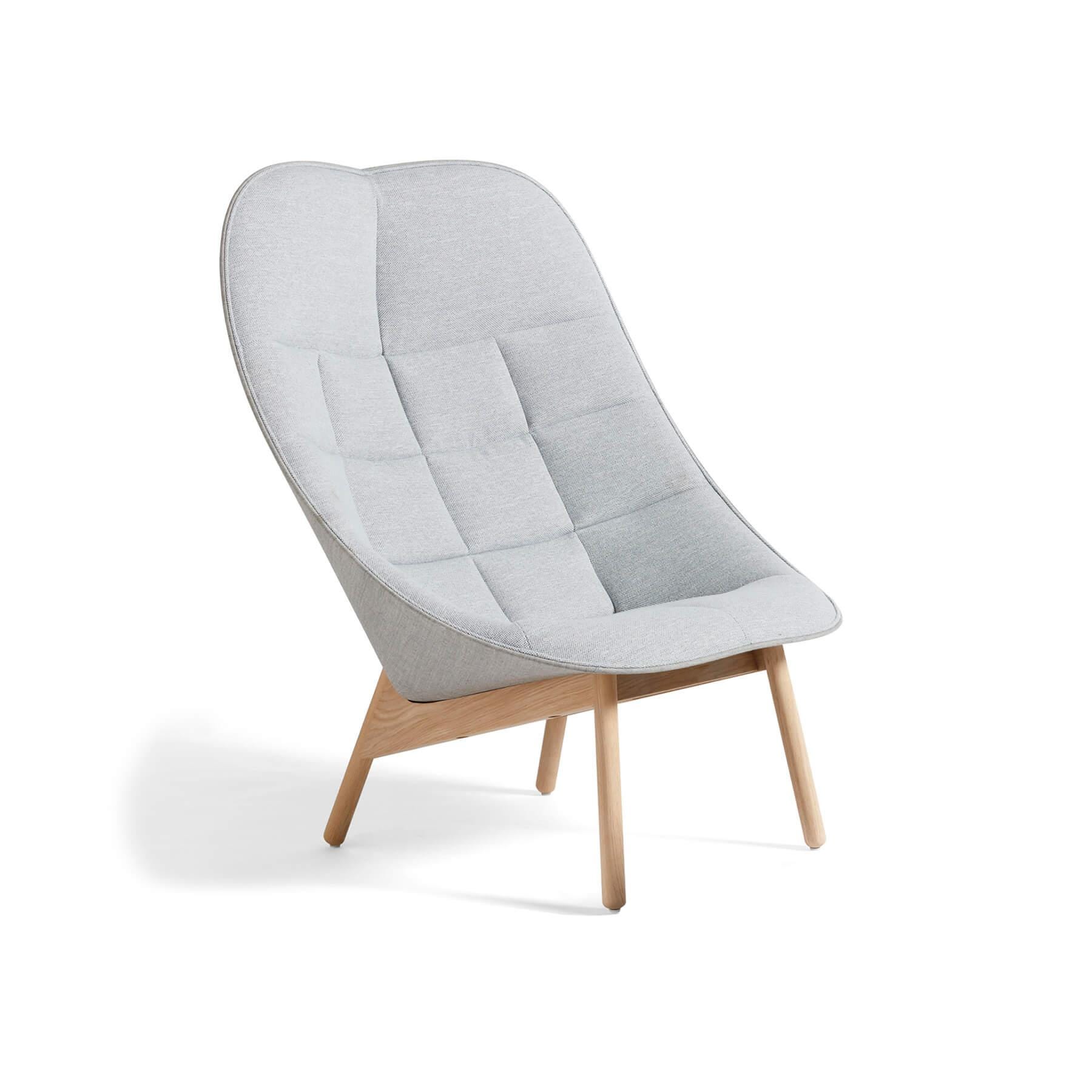 Hay Uchiwa Lounge Chair Quilted Mode 002 Remix 123 Oak Base No Ottoman Grey Designer Furniture From Holloways Of Ludlow