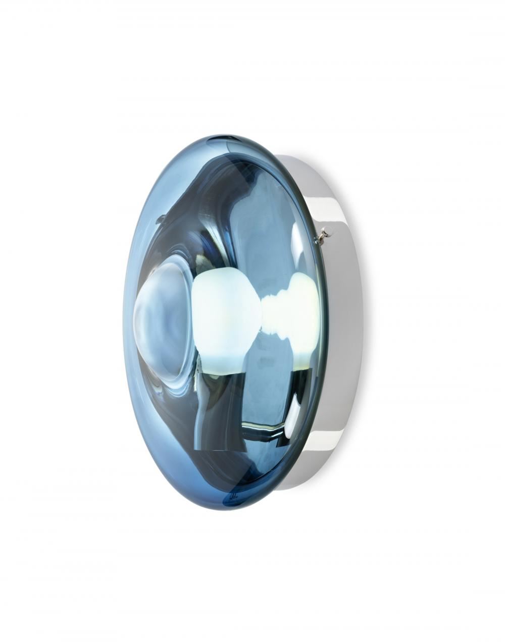 Orbital Wall Light Neptune Green Polished Nickel