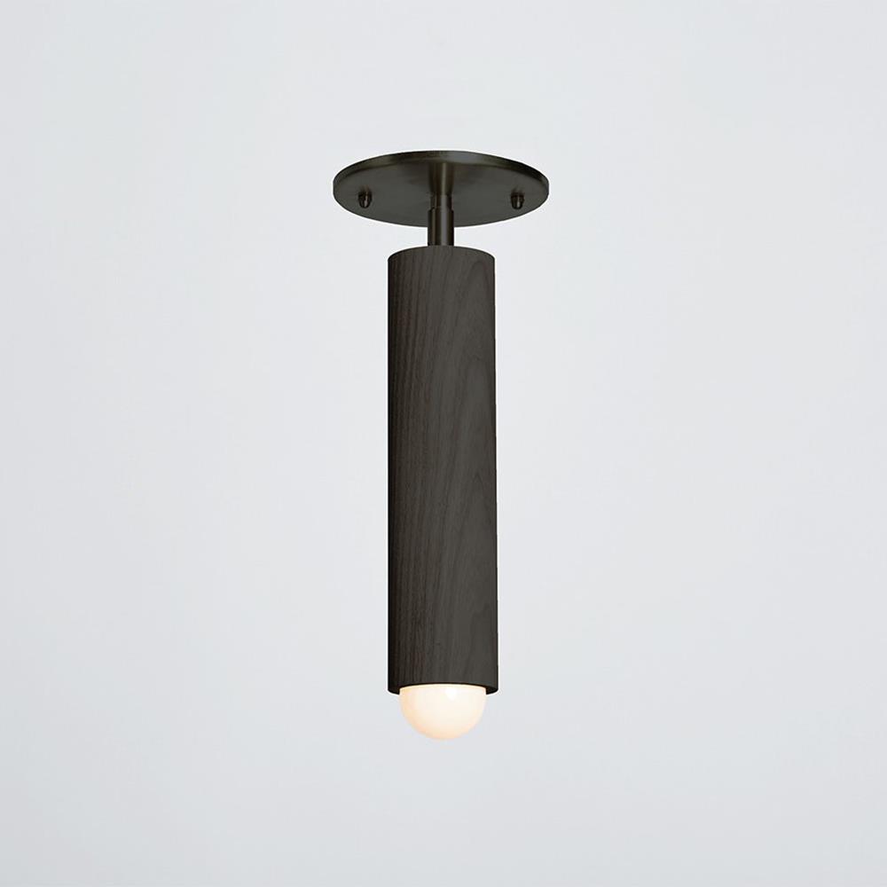 Lodge Flush Mount Ceiling Light Oxidised Oak