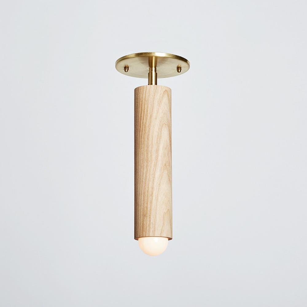 Lodge Flush Mount Ceiling Light Natural Oak