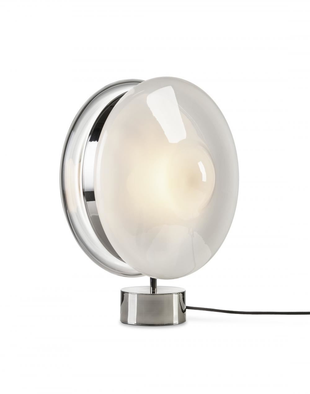 Orbital Table Light Polaris White Polished Nickel