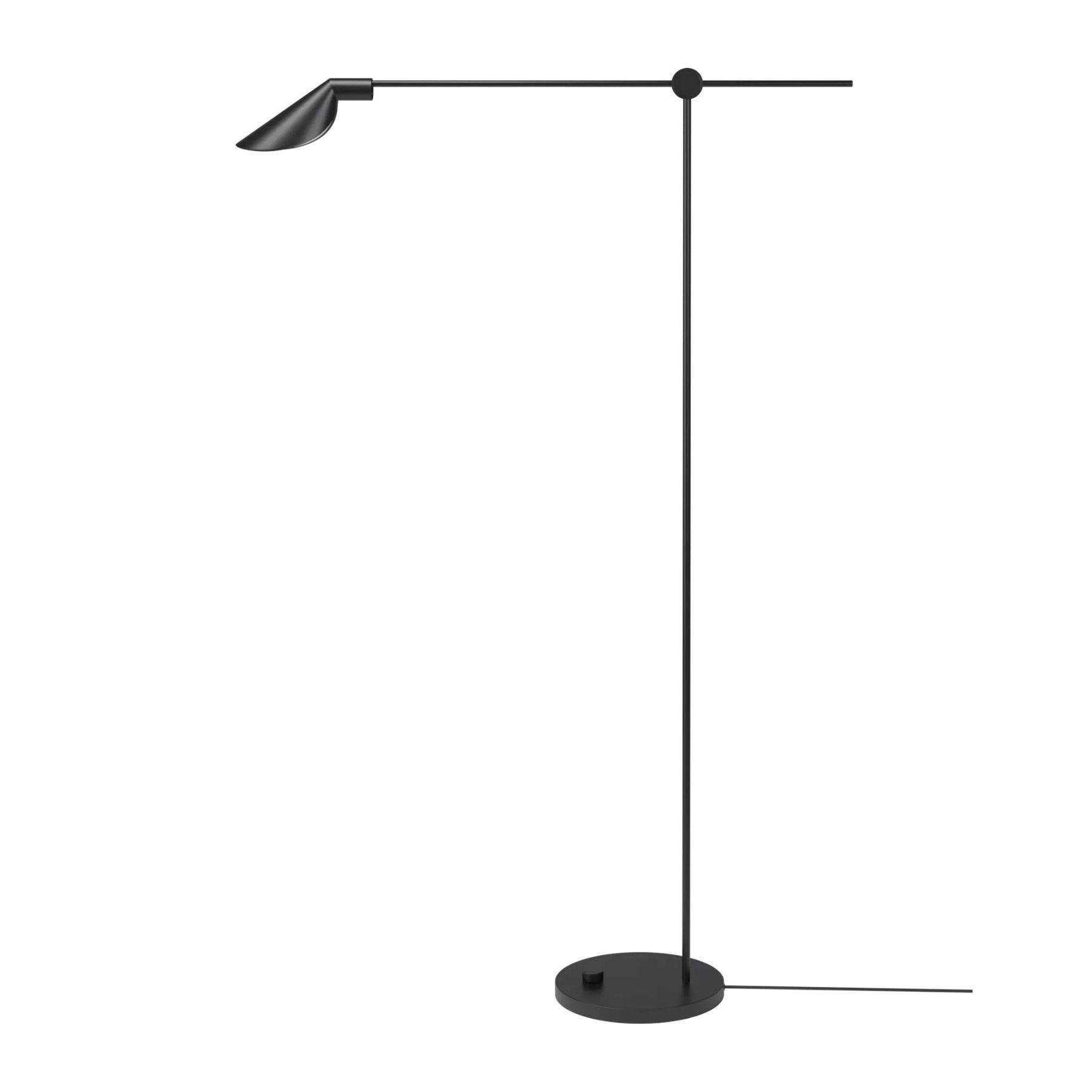 Fritz Hansen Ms Series Floor Light Black Silver Designer Floor Lamp