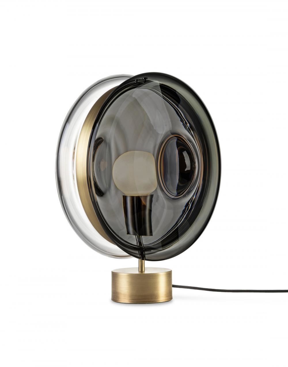 Orbital Table Light Mercury Black Patina Brass