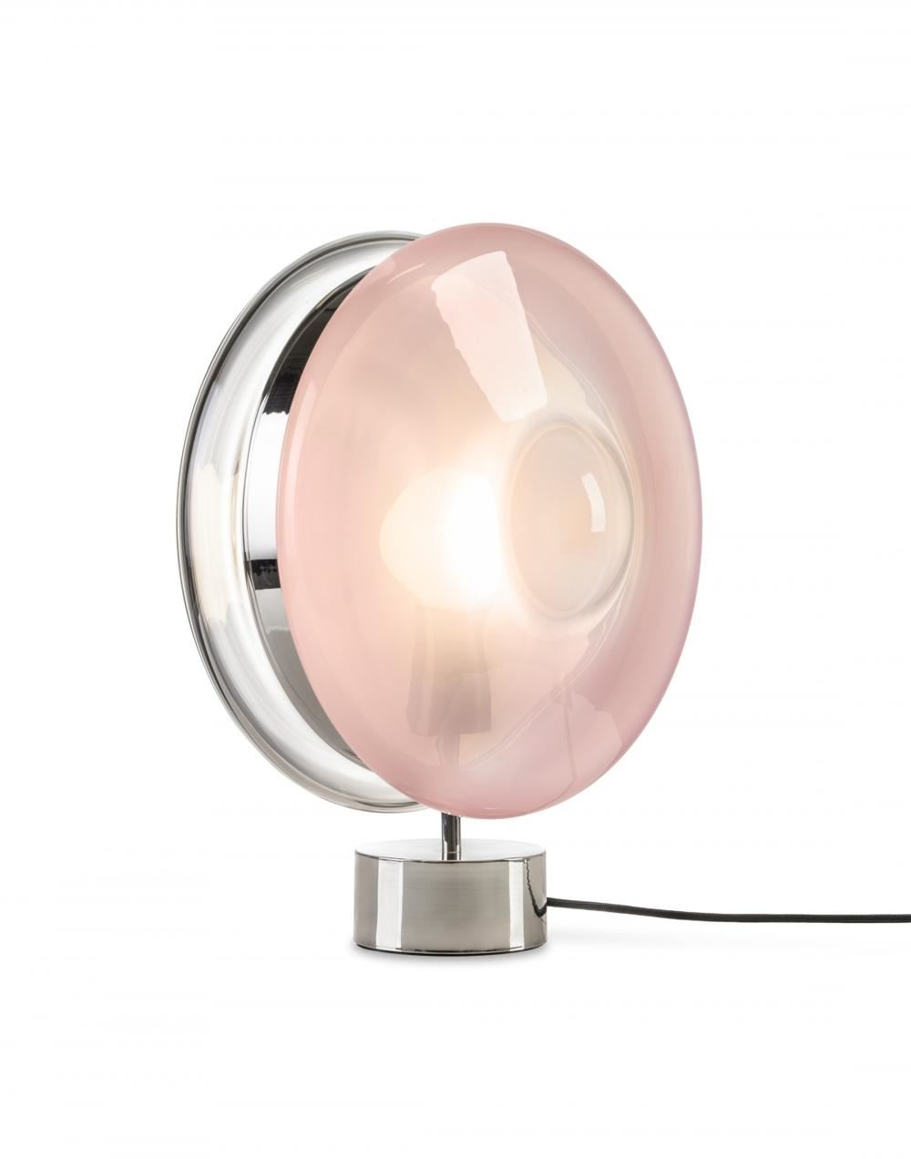 Orbital Table Light Venus Pink Polished Nickel