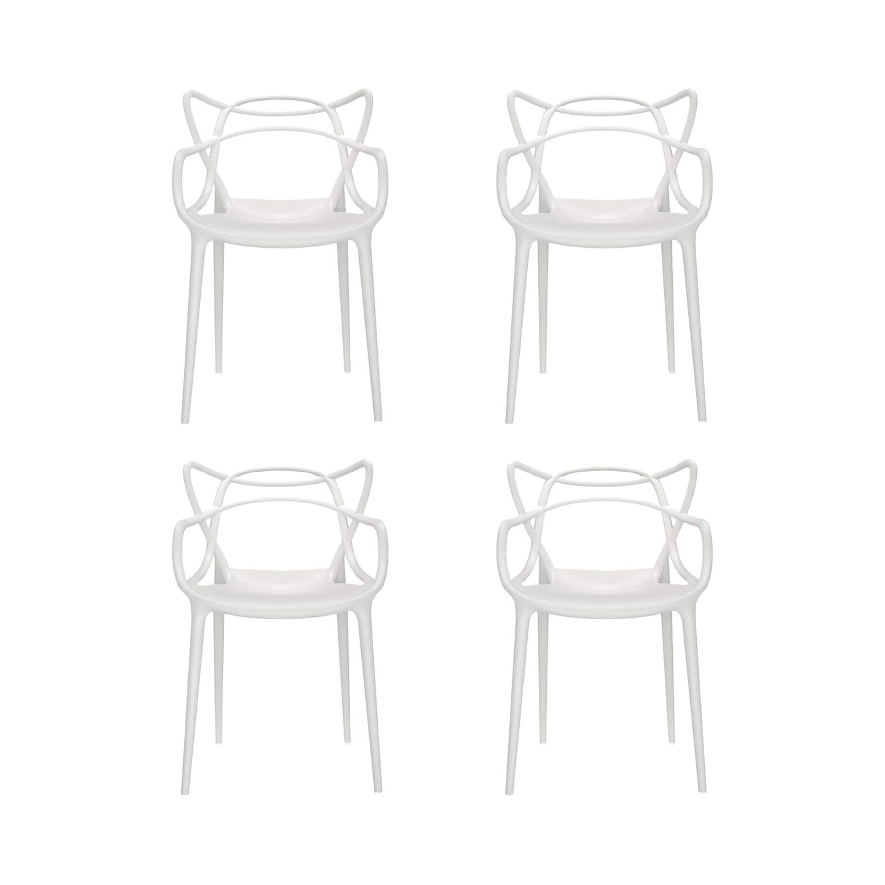 Kartell Masters Dining Chair Bundle Set Of 4 Chairs White Designer Furniture From Holloways Of Ludlow